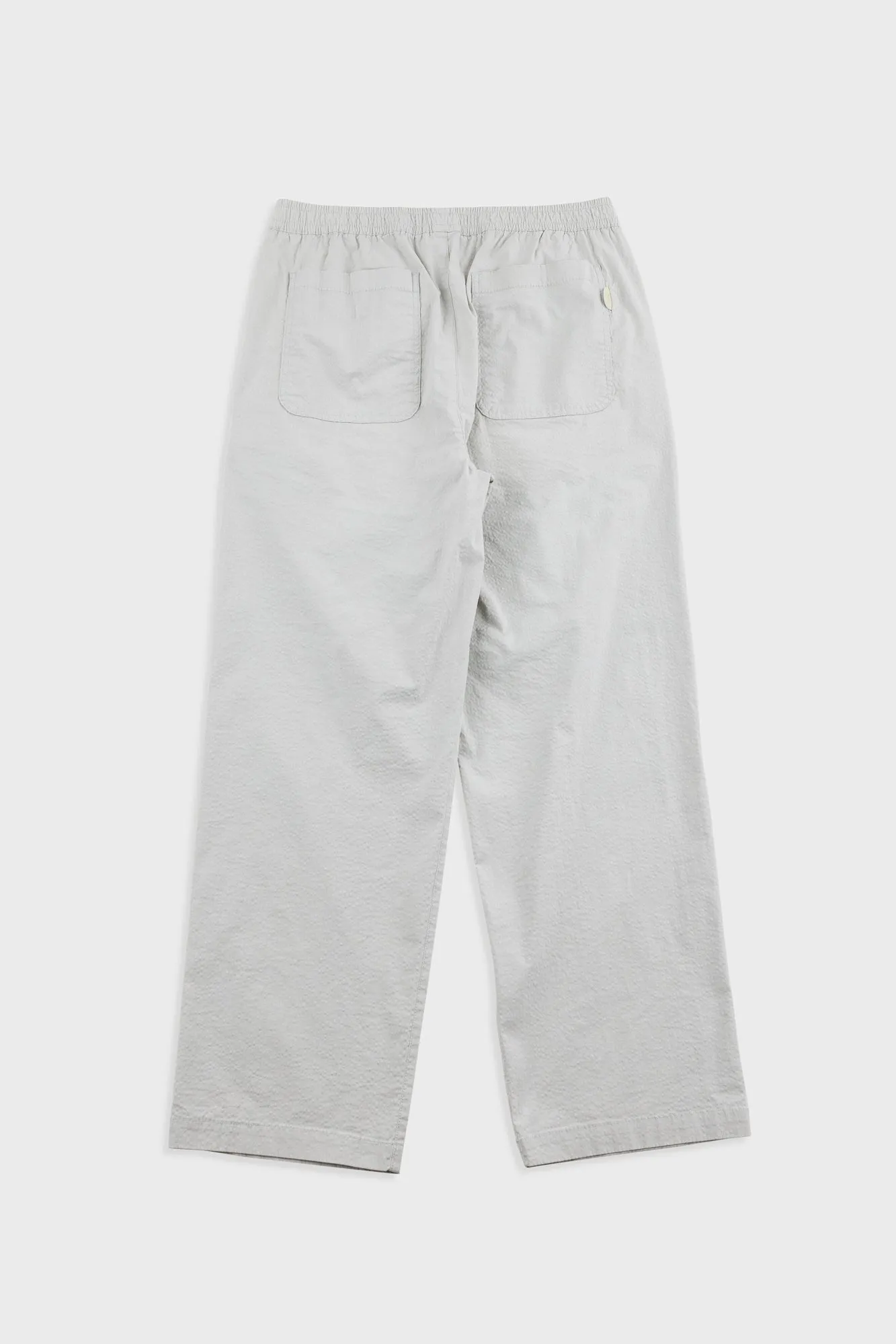 Drawcord Loose Trouser - Light Grey Seersucker sold by Folk product image thumbnail 3