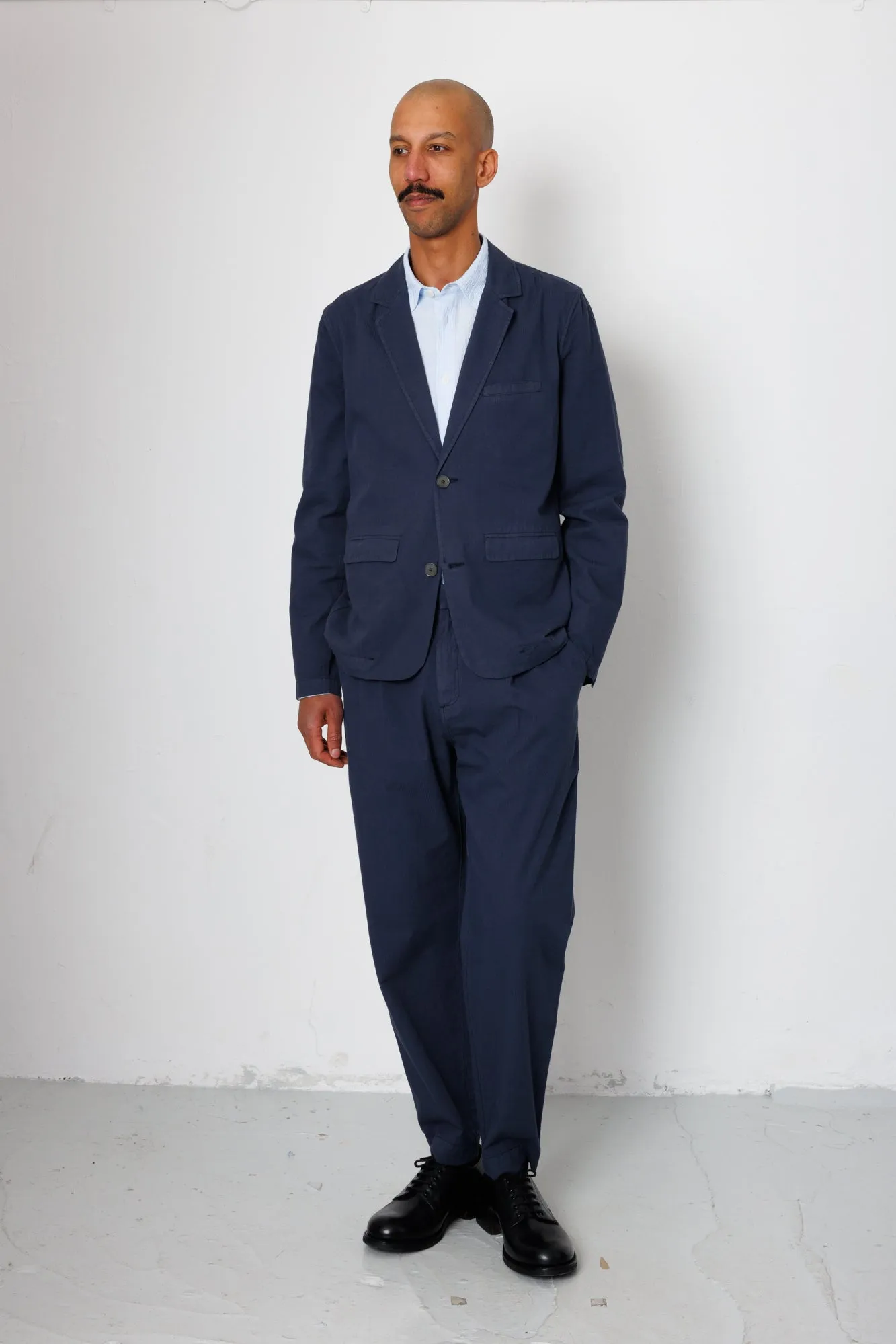 Assembly Blazer - Soft Navy Mini Stripe sold by Folk product image thumbnail 2