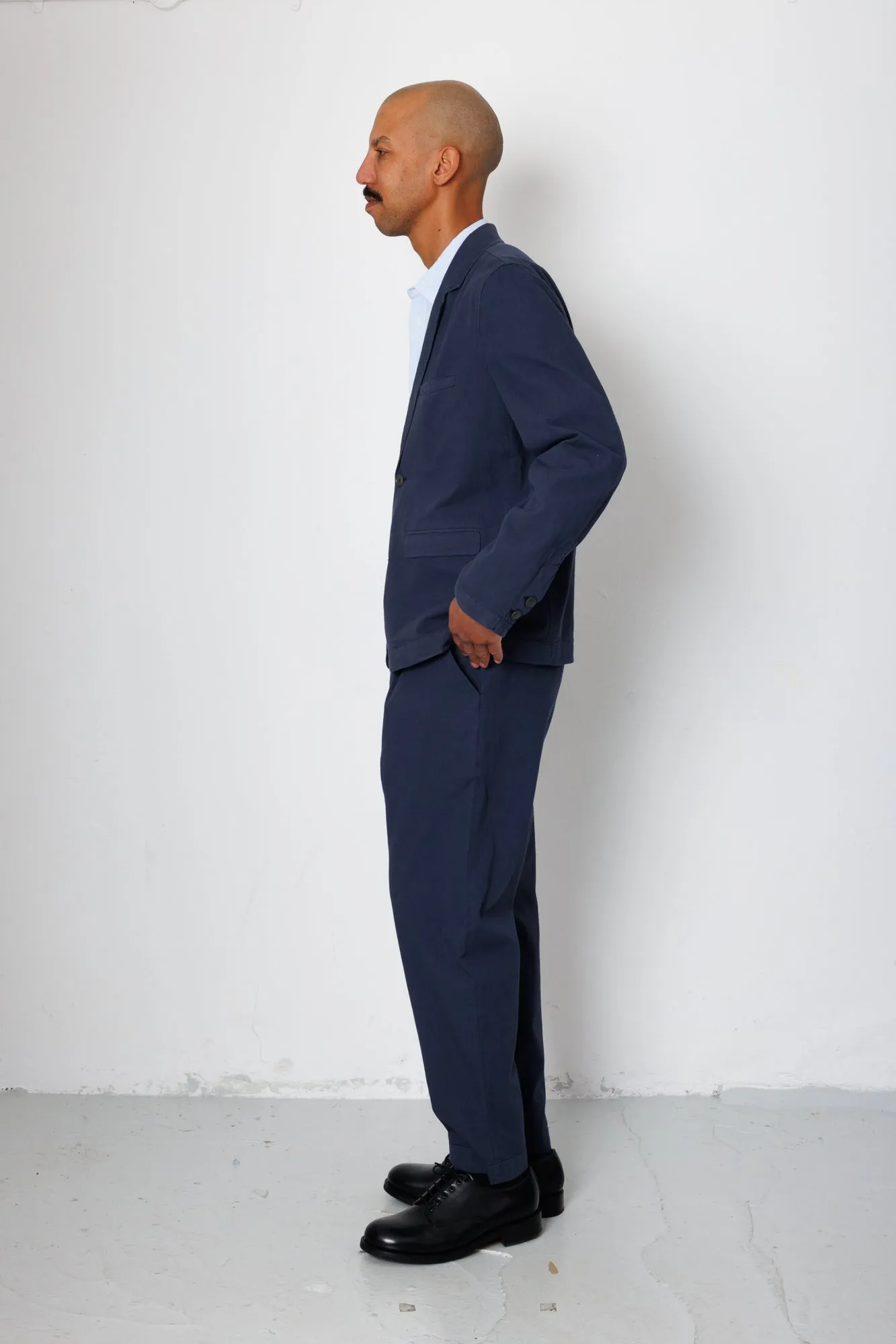Assembly Blazer - Soft Navy Mini Stripe sold by Folk product image thumbnail 4
