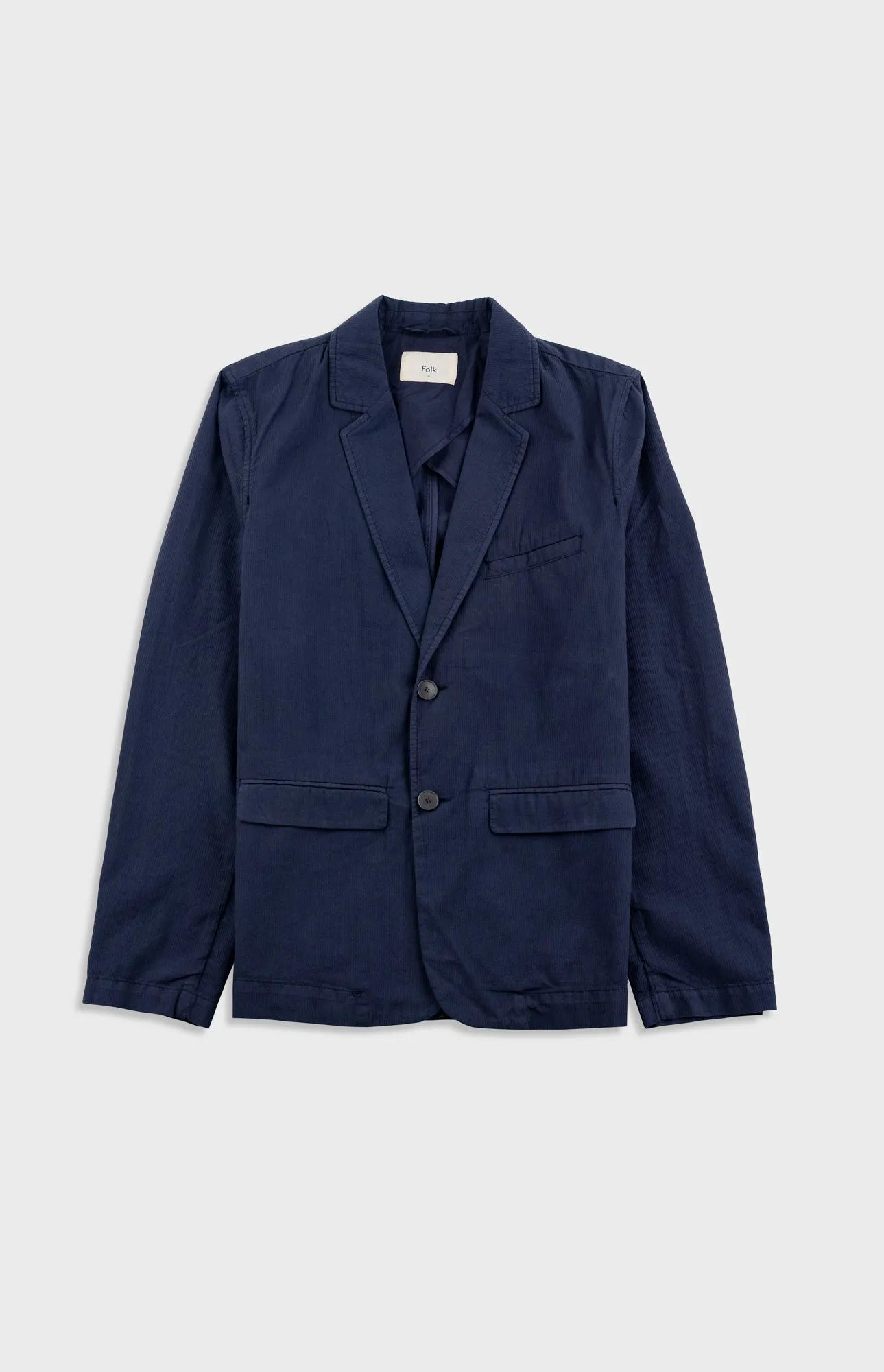 Assembly Blazer - Soft Navy Mini Stripe sold by Folk