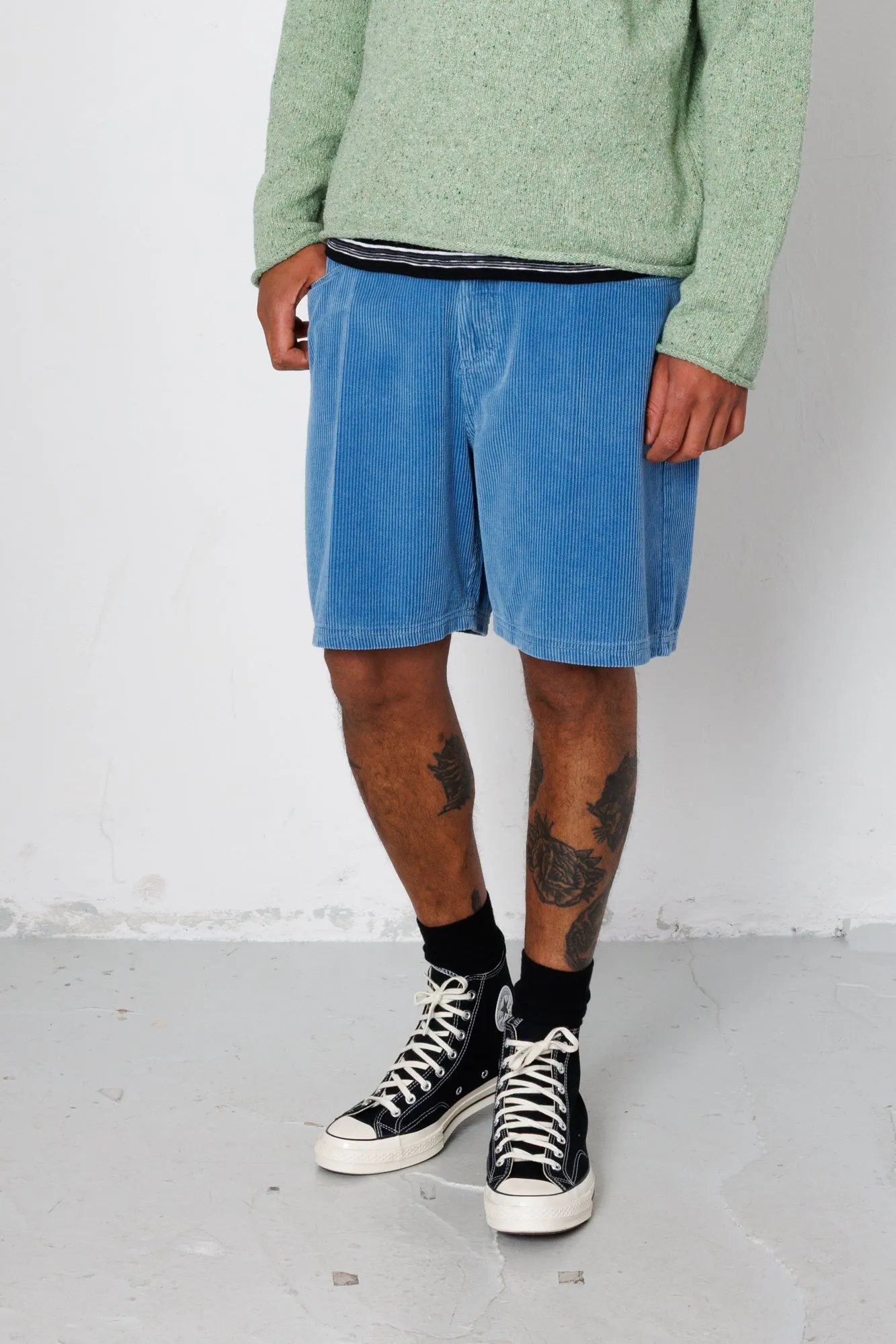 Relaxed Jean Short - Soft Blue Cord sold by Folk product image thumbnail 4