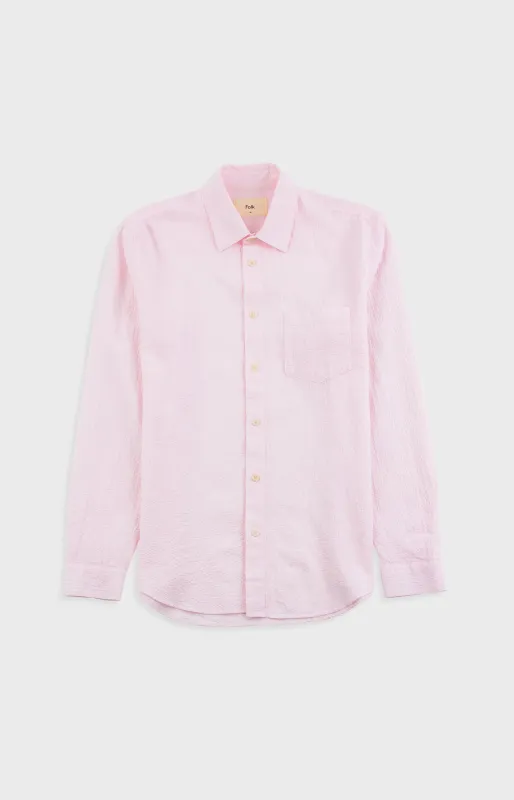 Relaxed Fit Shirt - Pink Fine Stripe made by Folk