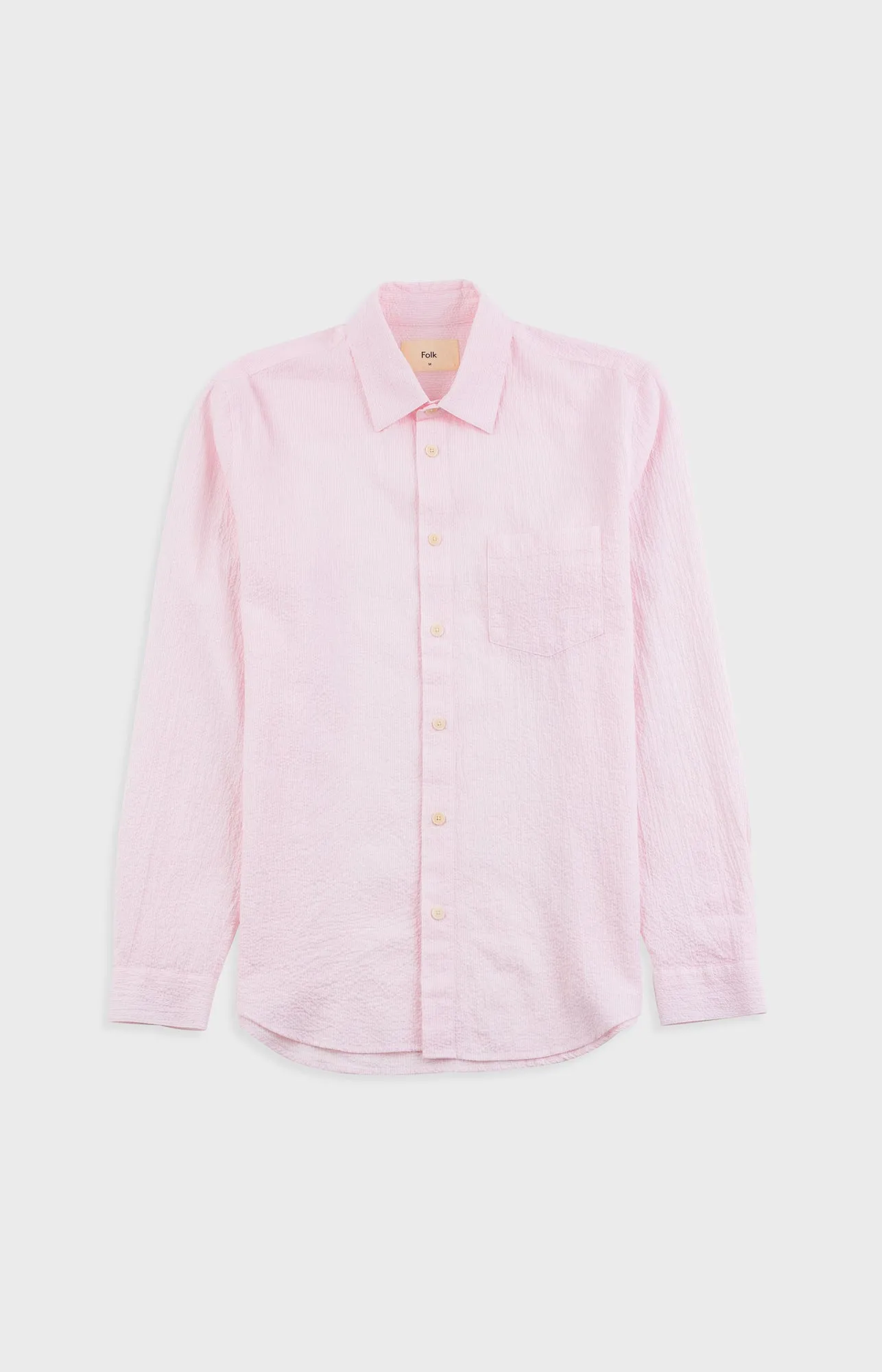Relaxed Fit Shirt - Pink Fine Stripe sold by Folk