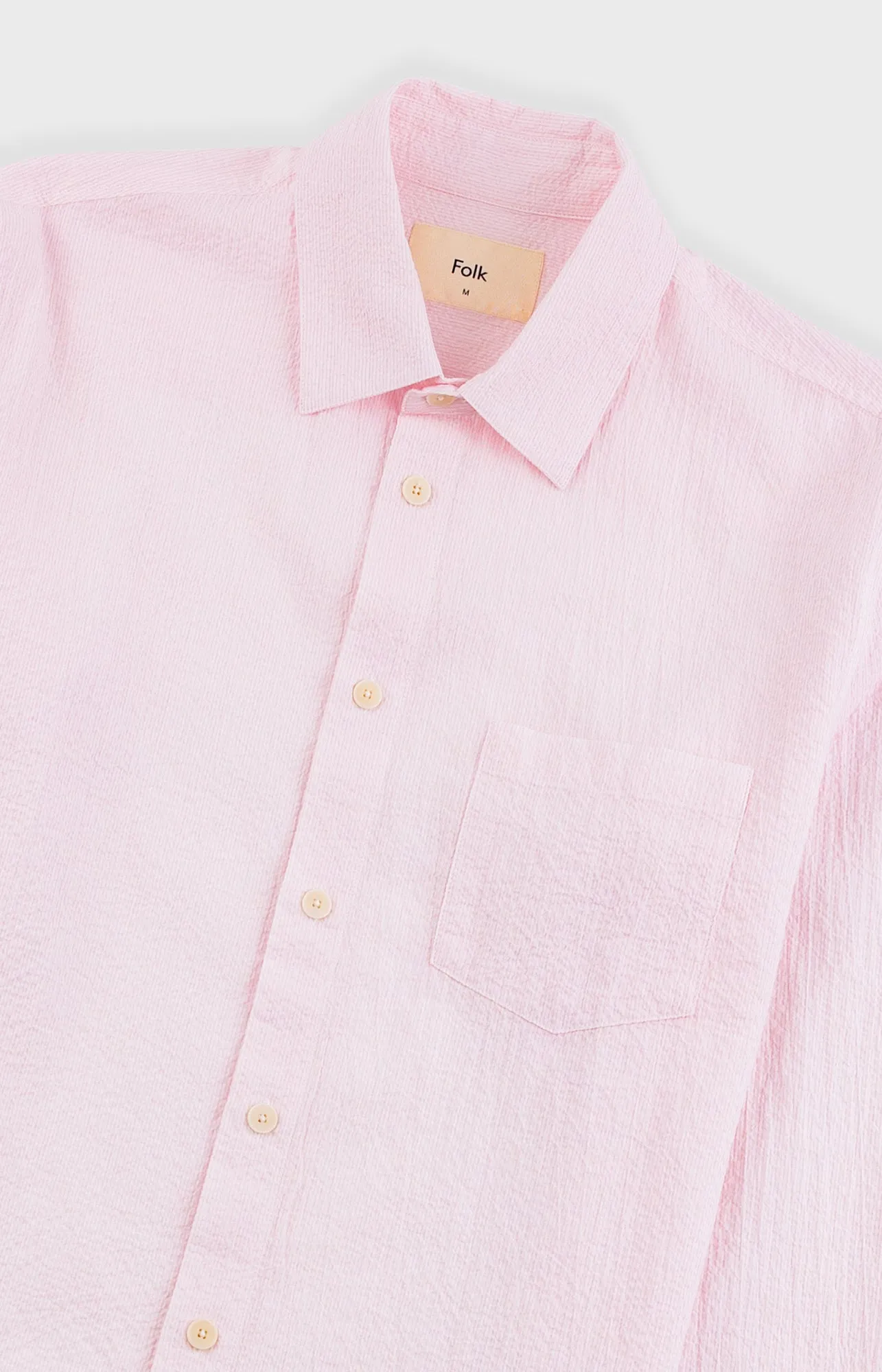 Relaxed Fit Shirt - Pink Fine Stripe sold by Folk product image thumbnail 5