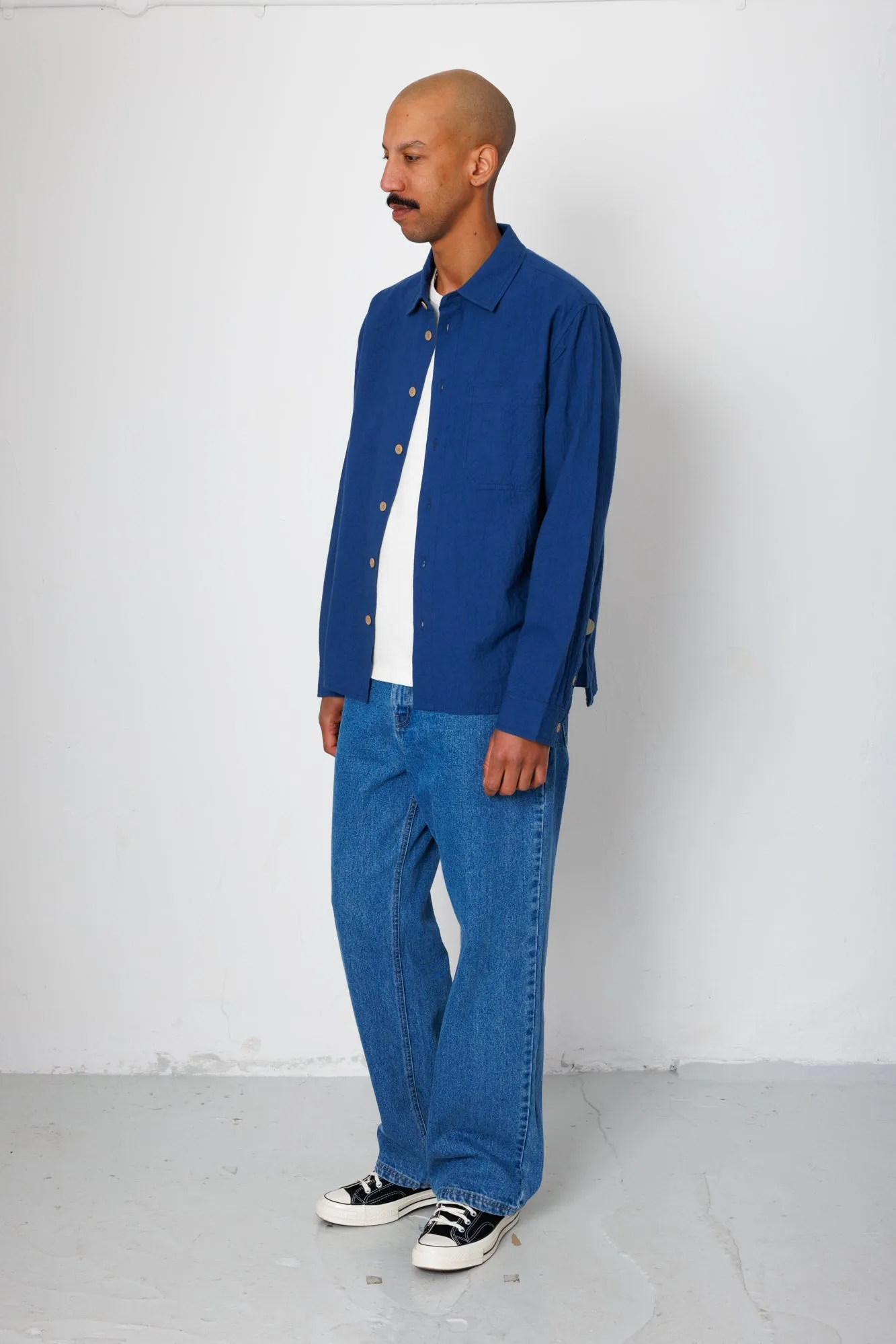 Easy Fit Shirt - Blue Crinkle sold by Folk product image thumbnail 3
