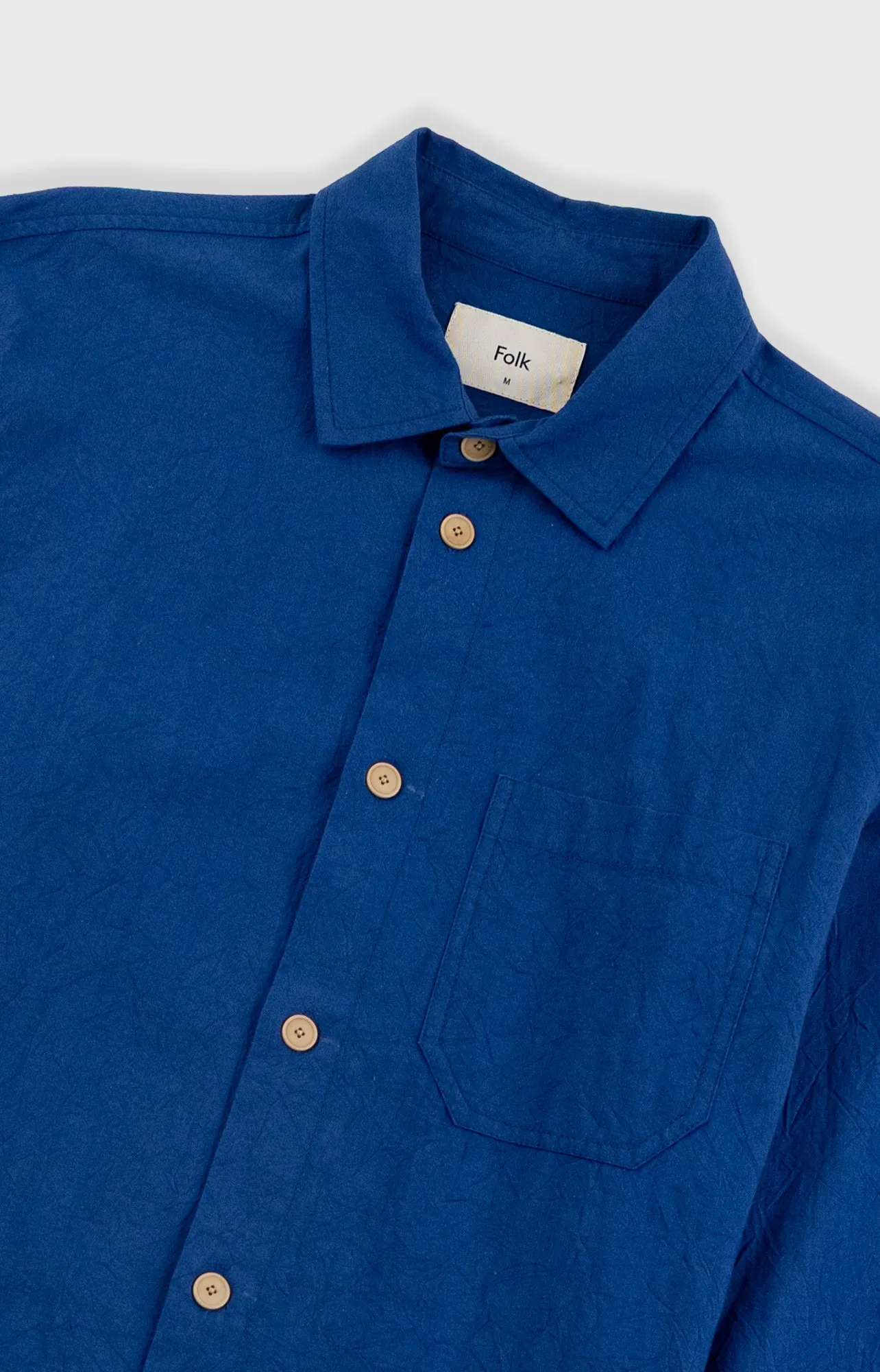Easy Fit Shirt - Blue Crinkle sold by Folk product image thumbnail 5