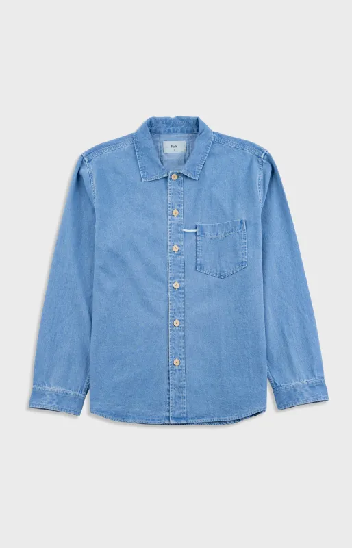 Loop Shirt - Bleached Denim made by Folk