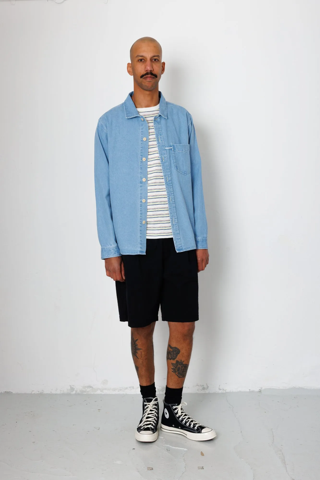 Loop Shirt - Bleached Denim sold by Folk product image thumbnail 2