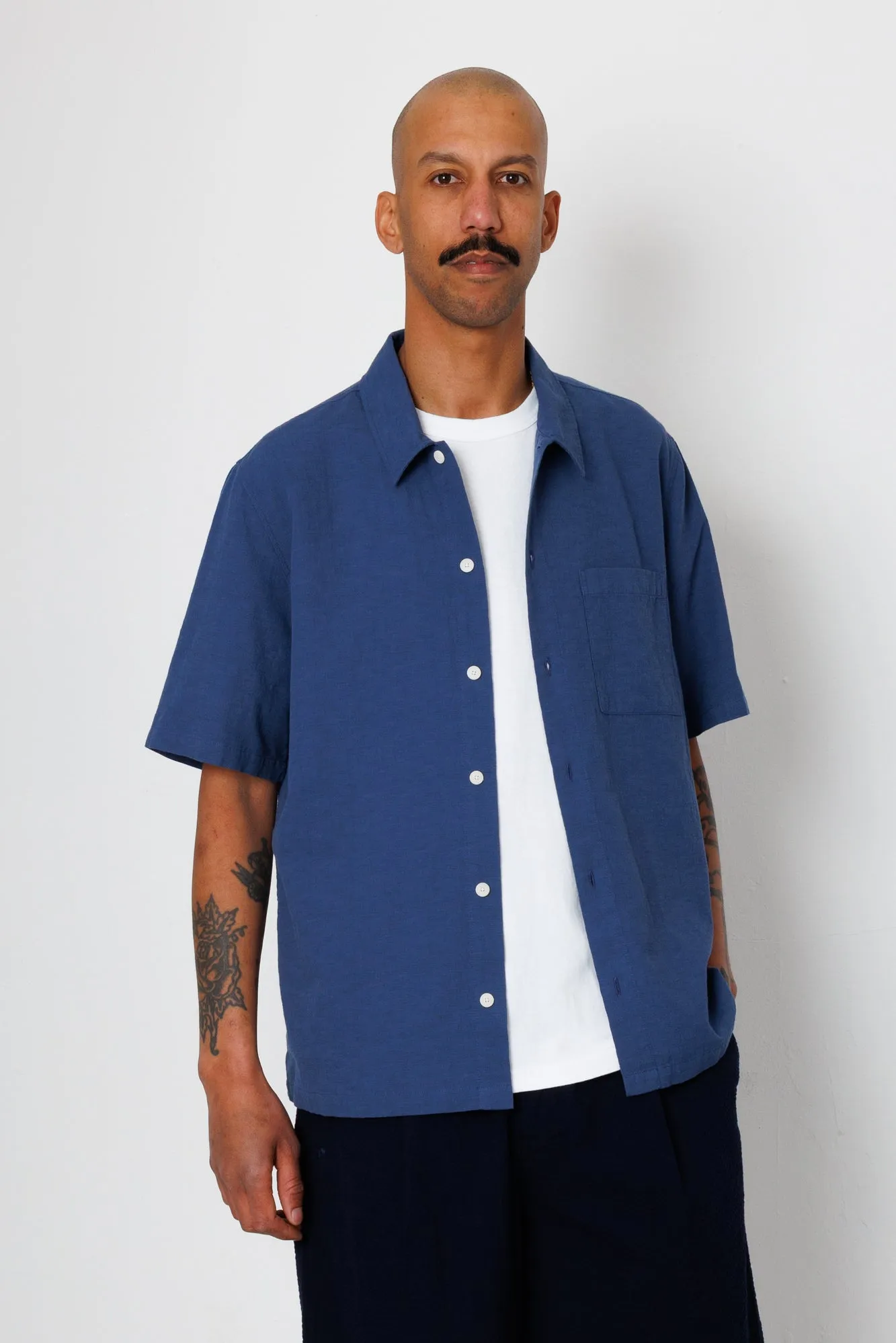 Gabe Shirt - Soft Navy sold by Folk product image thumbnail 3