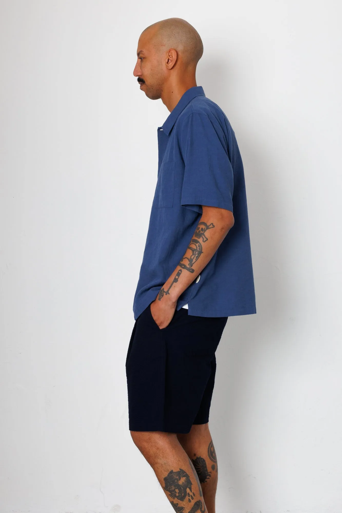 Gabe Shirt - Soft Navy sold by Folk product image thumbnail 4