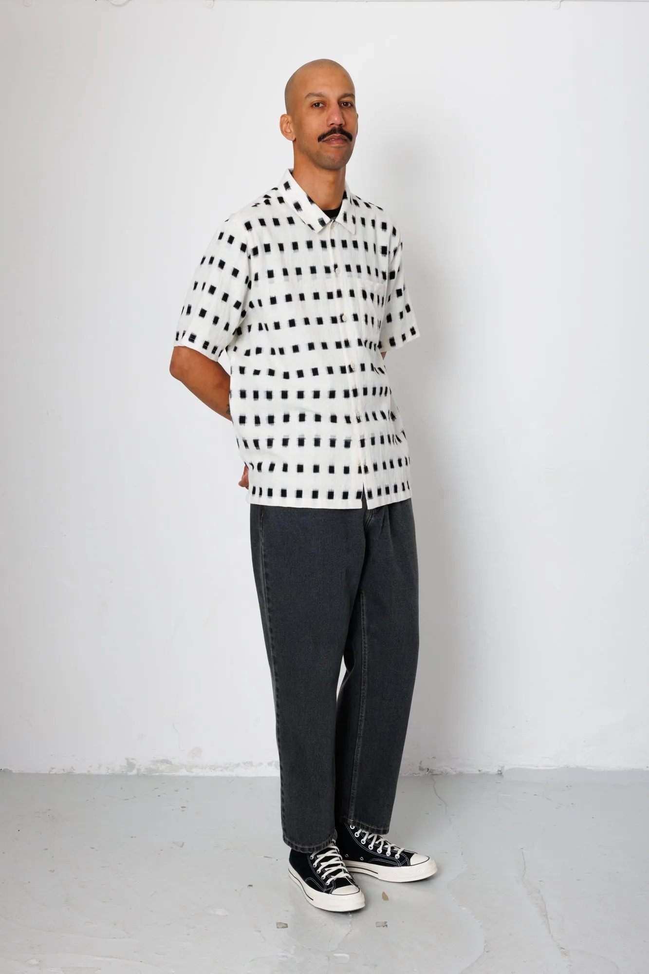 Gabe Shirt - Black Window Ikat | Folk x Goss Brothers sold by Folk product image thumbnail 2