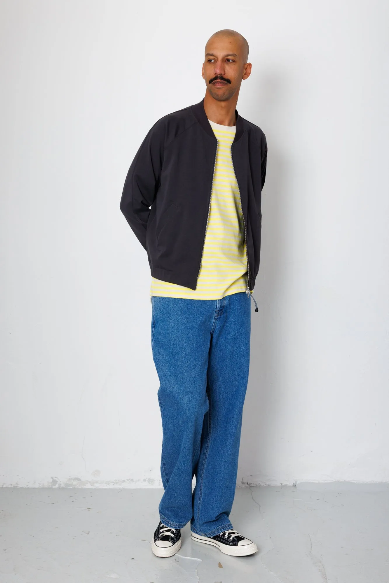Pintuck Jersey Bomber - Charcoal sold by Folk product image thumbnail 3