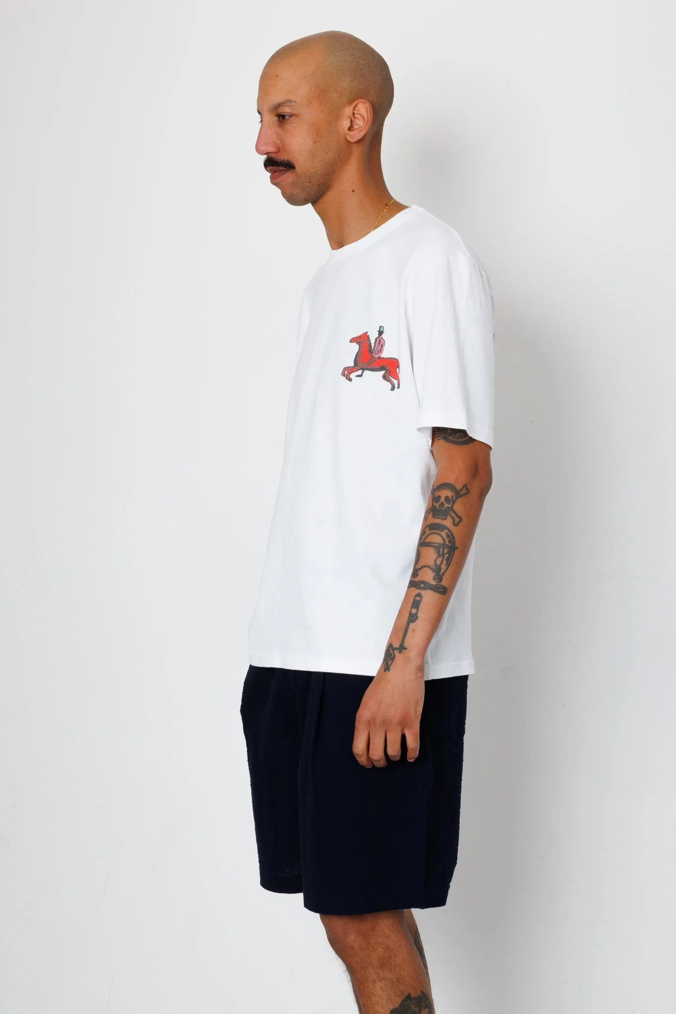 Elasticated Wide Fit Short - Navy Seersucker sold by Folk product image thumbnail 4