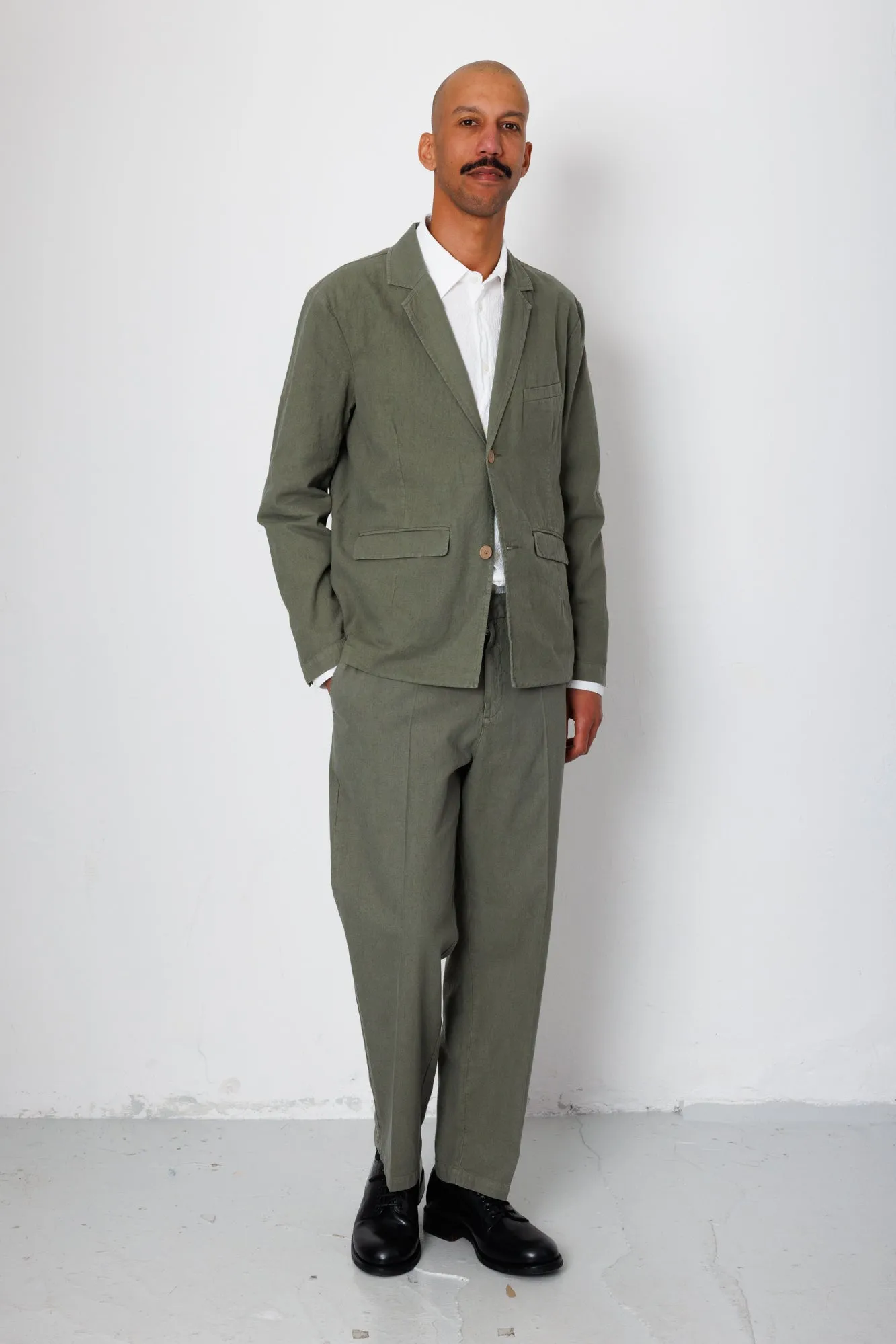 Lunar Suit Trouser - Dark Sage sold by Folk product image thumbnail 2