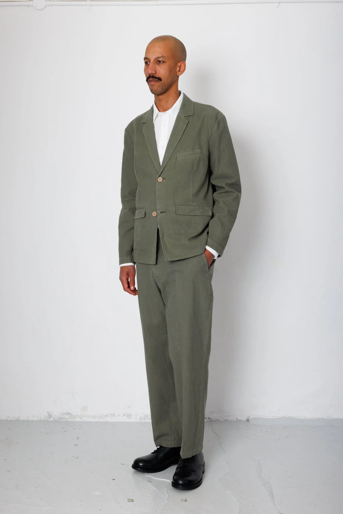 Lunar Suit Trouser - Dark Sage sold by Folk product image thumbnail 5