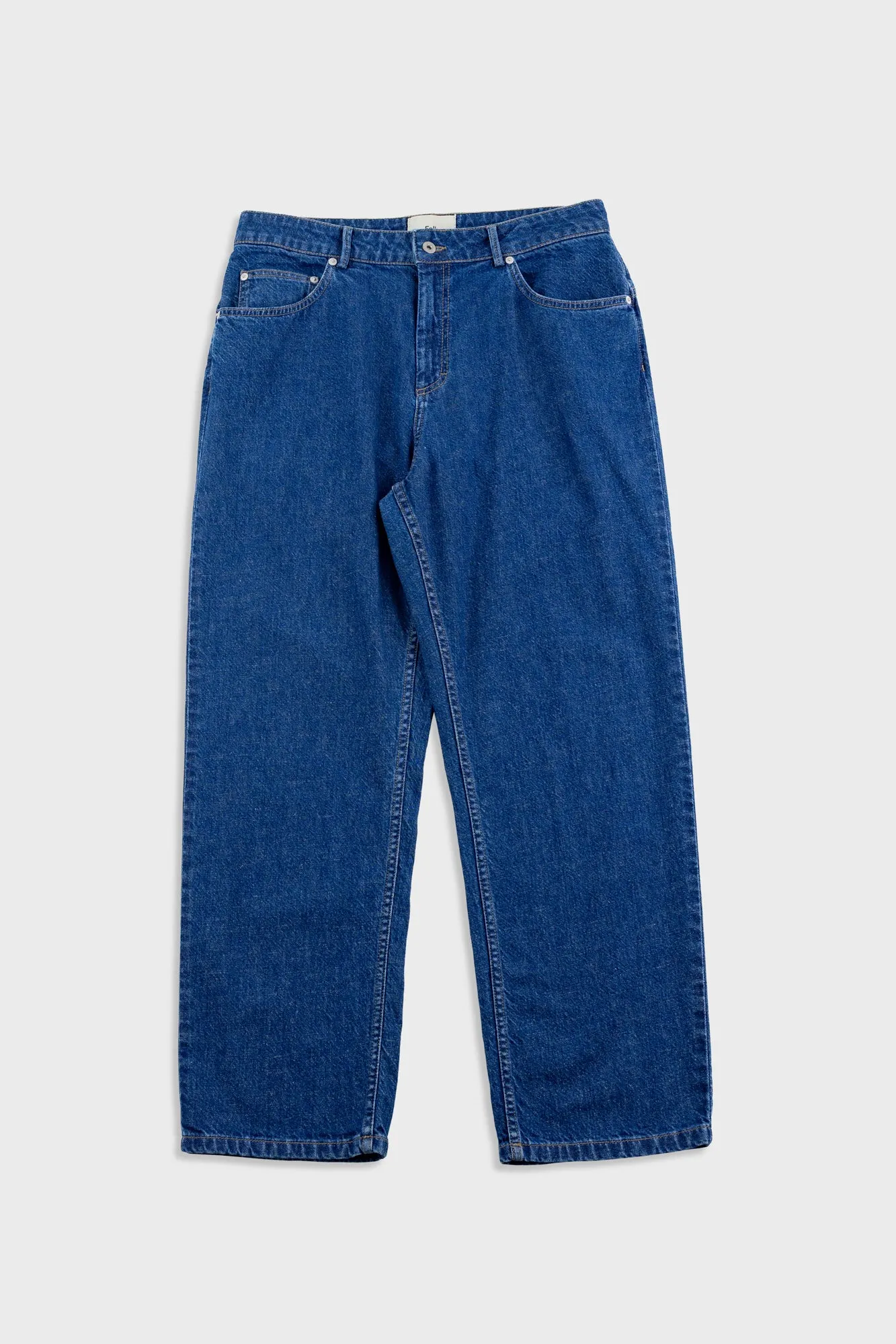 Barrel Leg Jean - Mid Slub Denim sold by Folk