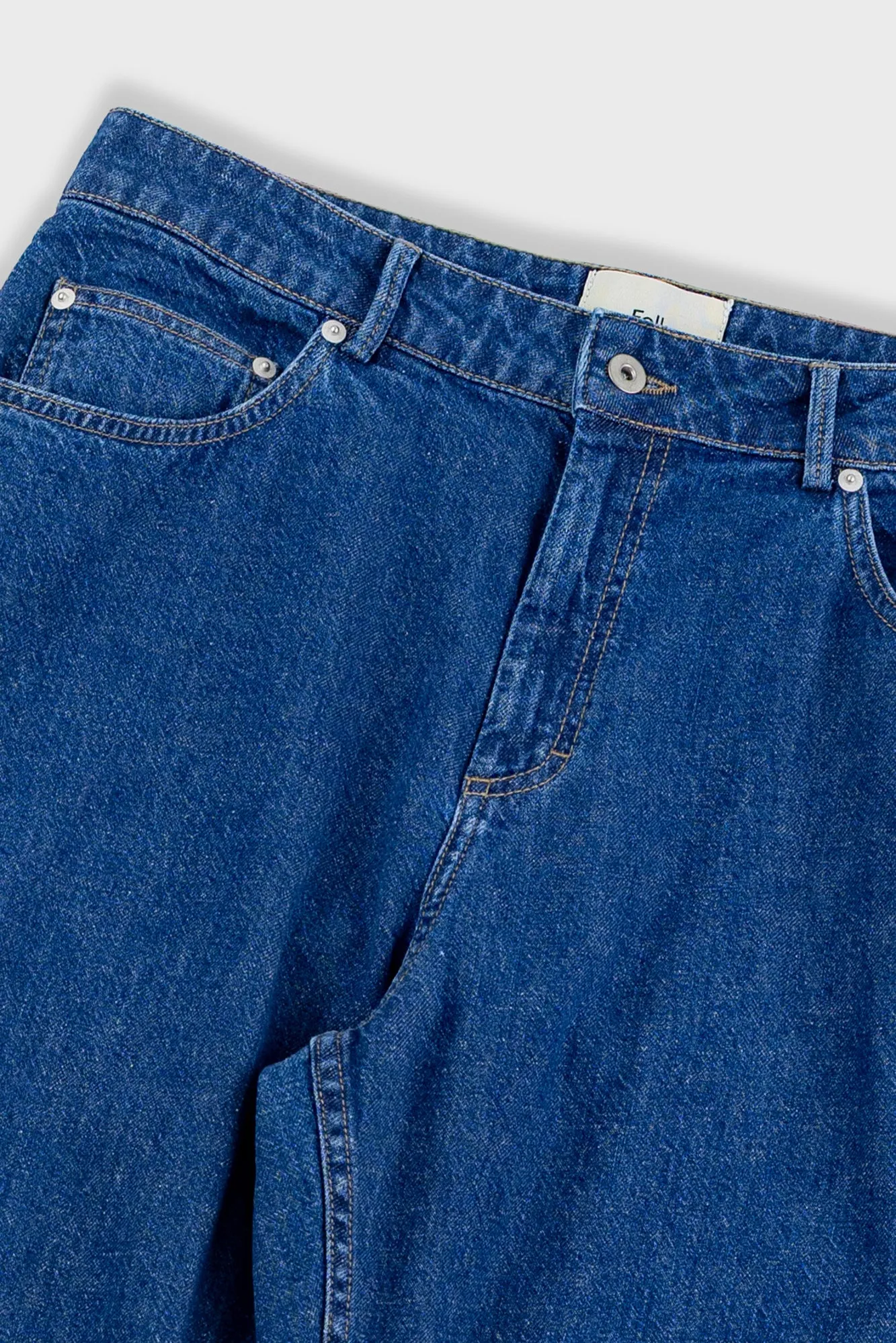 Barrel Leg Jean - Mid Slub Denim sold by Folk product image thumbnail 5