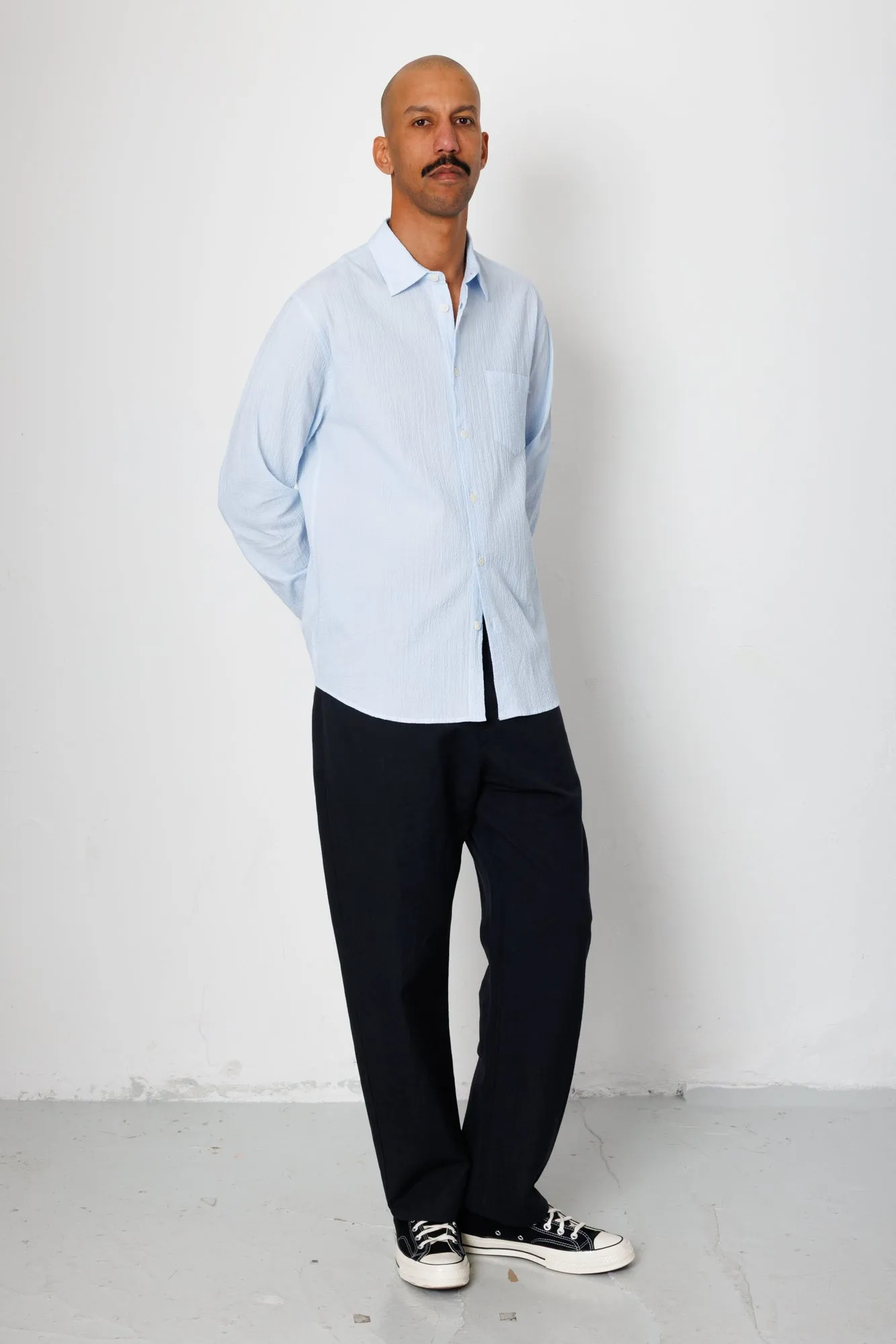 Relaxed Fit Shirt - Light Blue Texture sold by Folk product image thumbnail 2