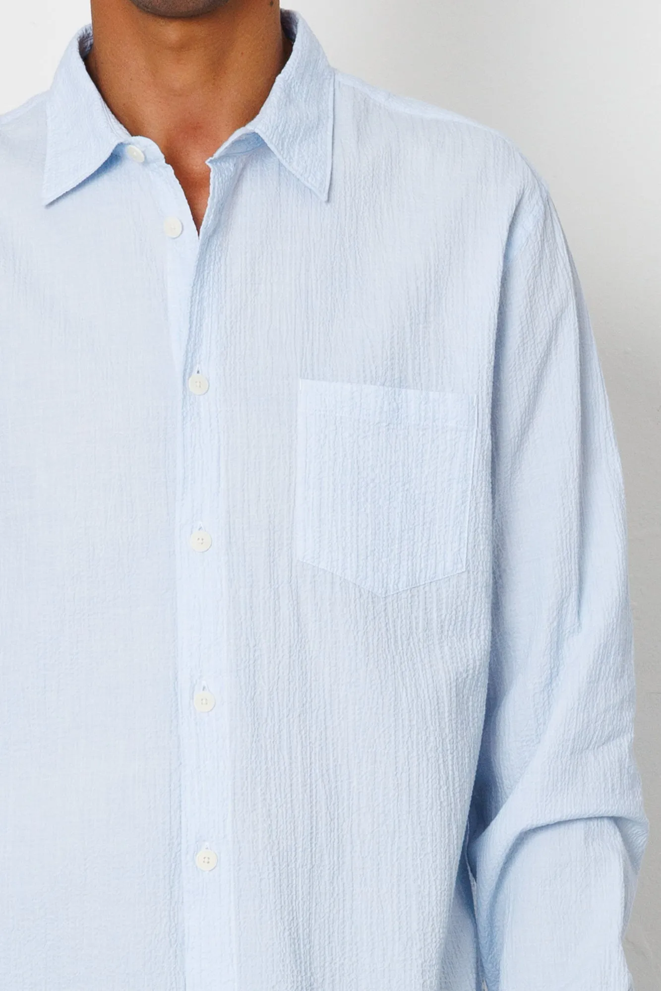 Relaxed Fit Shirt - Light Blue Texture sold by Folk product image thumbnail 5