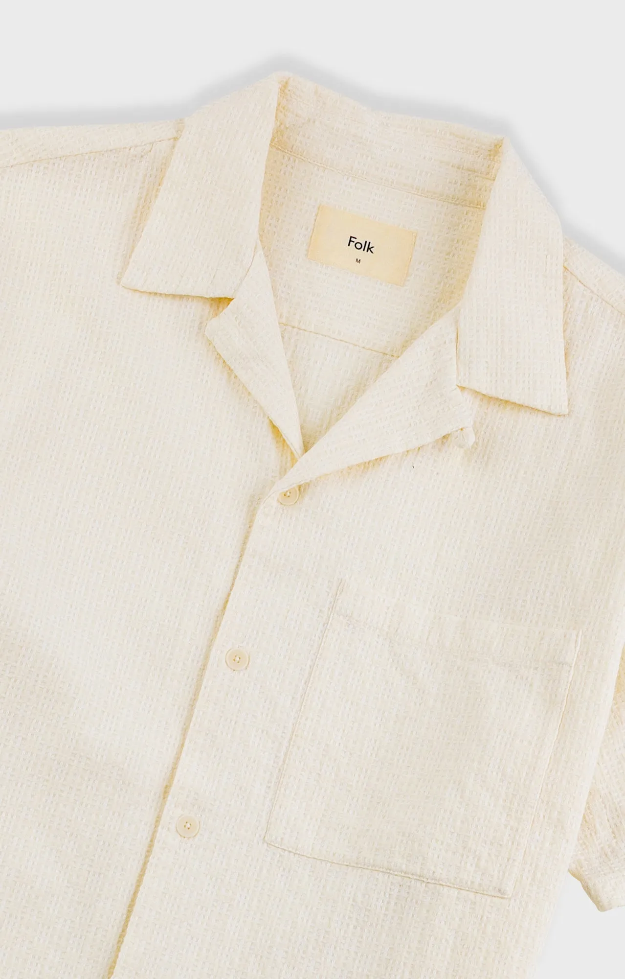 Relaxed Soft Collar Shirt - Ecru Tapestry sold by Folk product image thumbnail 5