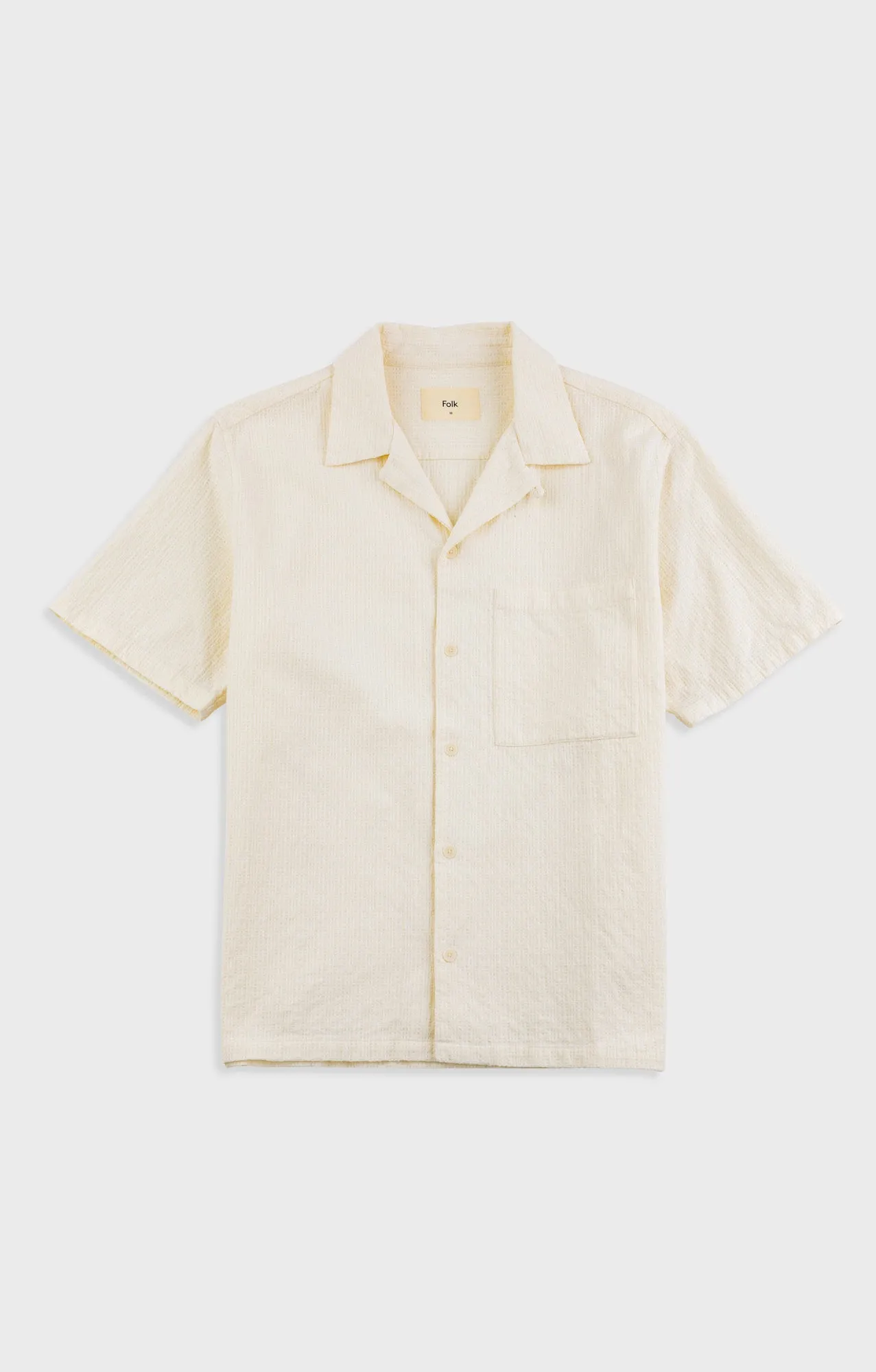 Relaxed Soft Collar Shirt - Ecru Tapestry sold by Folk