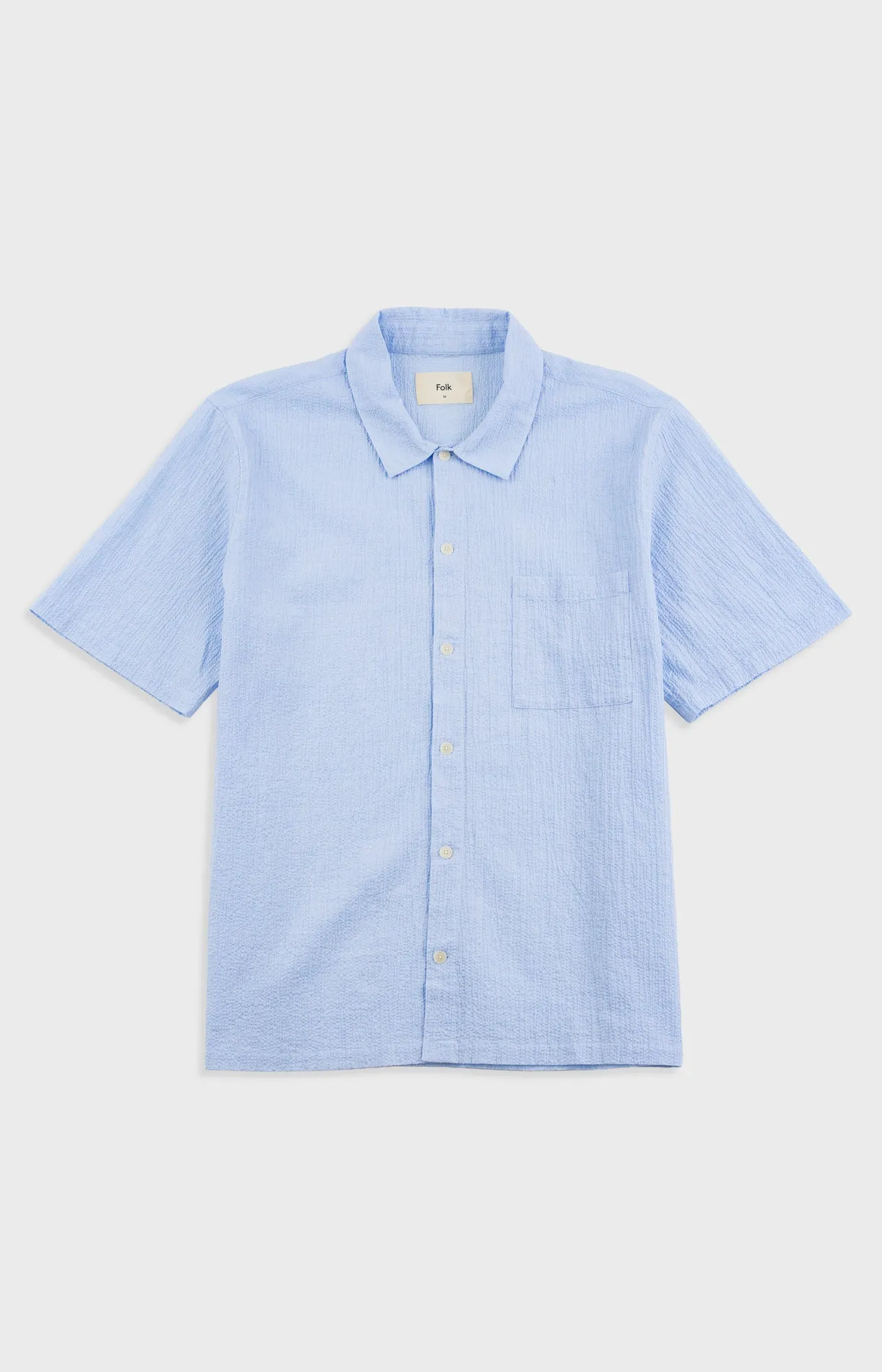 Gabe Shirt - Light Blue Textured sold by Folk