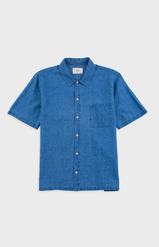 Gabe Shirt - Indigo Linen made by Folk