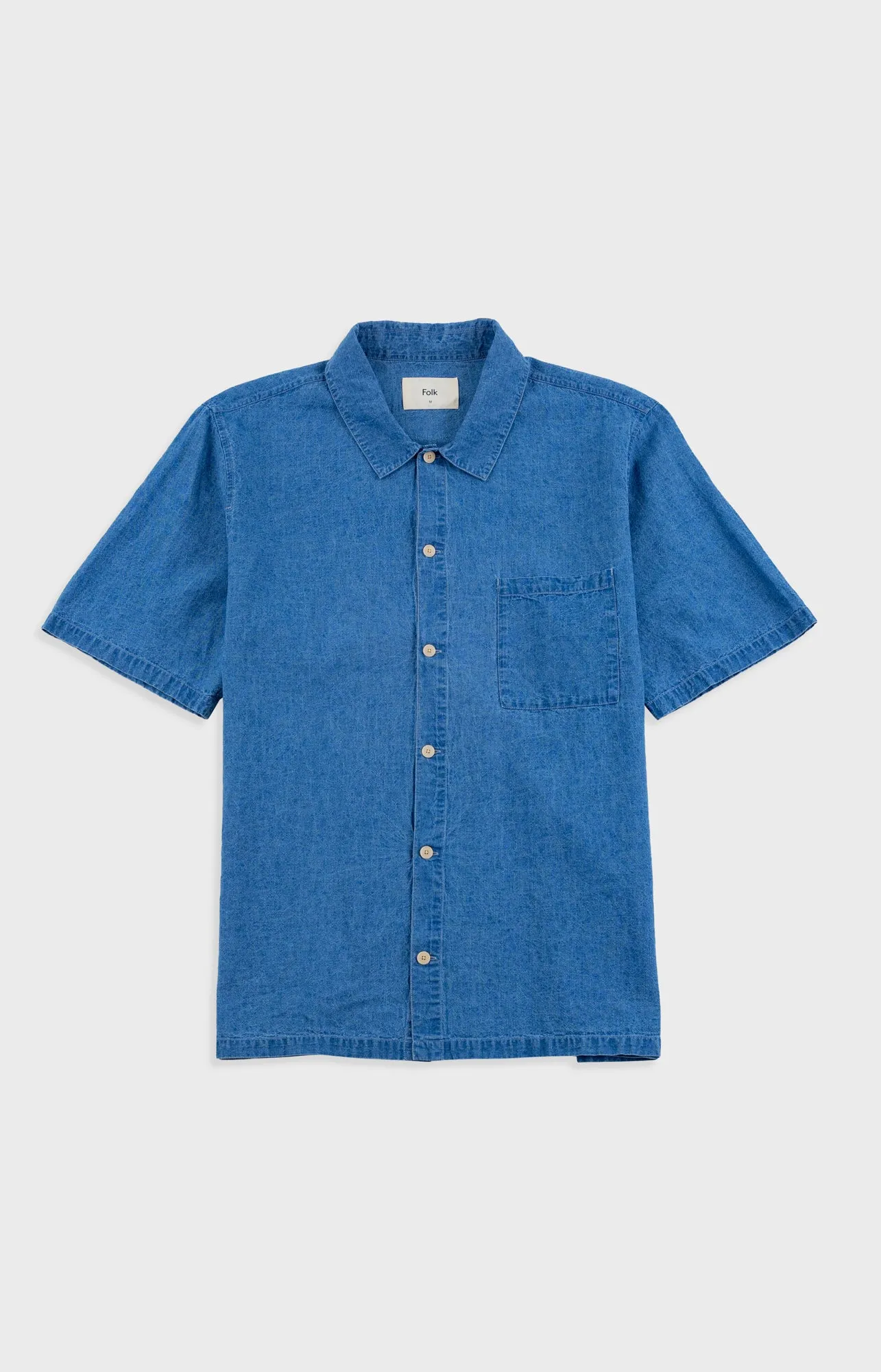 Gabe Shirt - Indigo Linen sold by Folk
