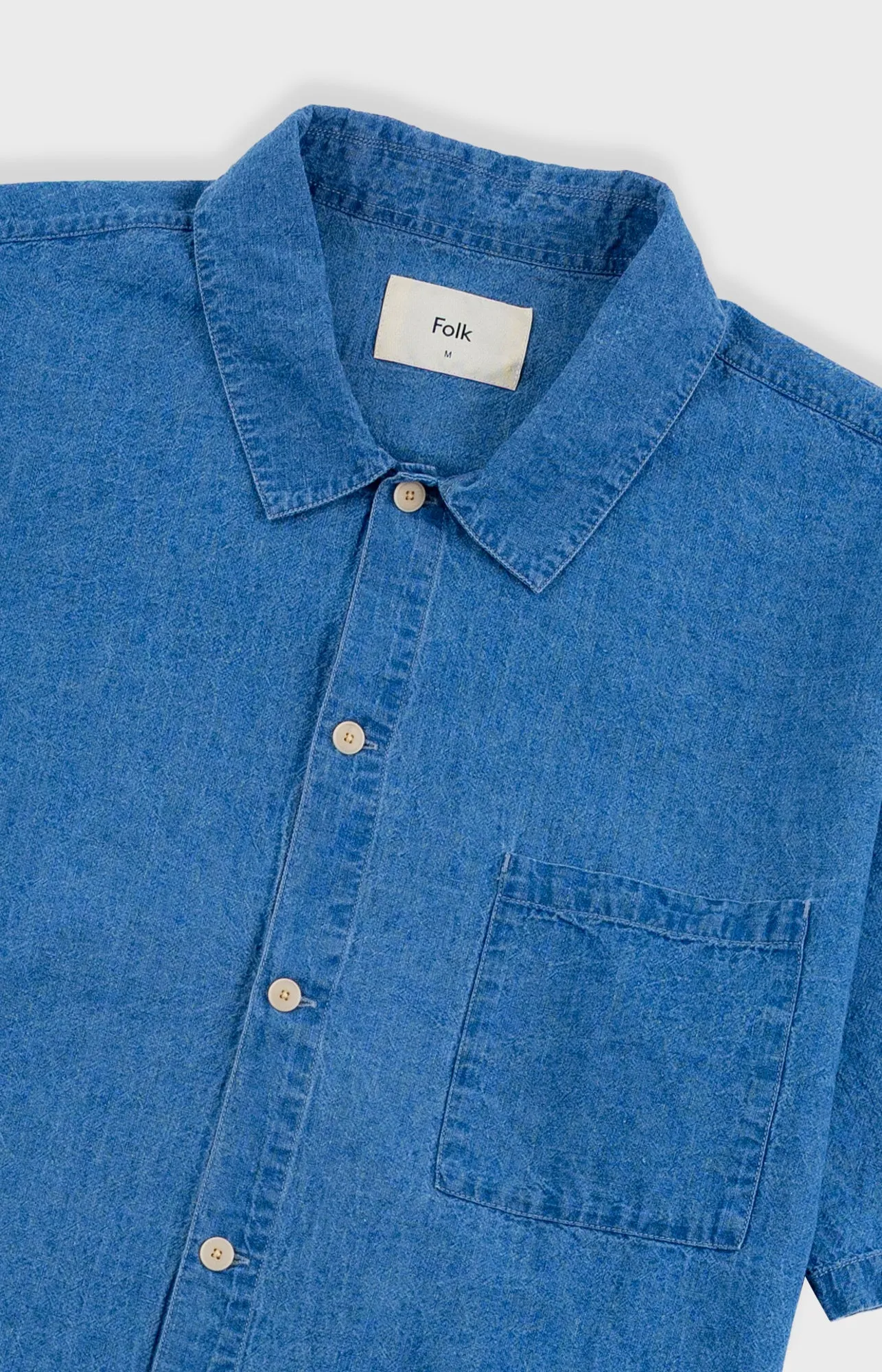 Gabe Shirt - Indigo Linen sold by Folk product image thumbnail 4