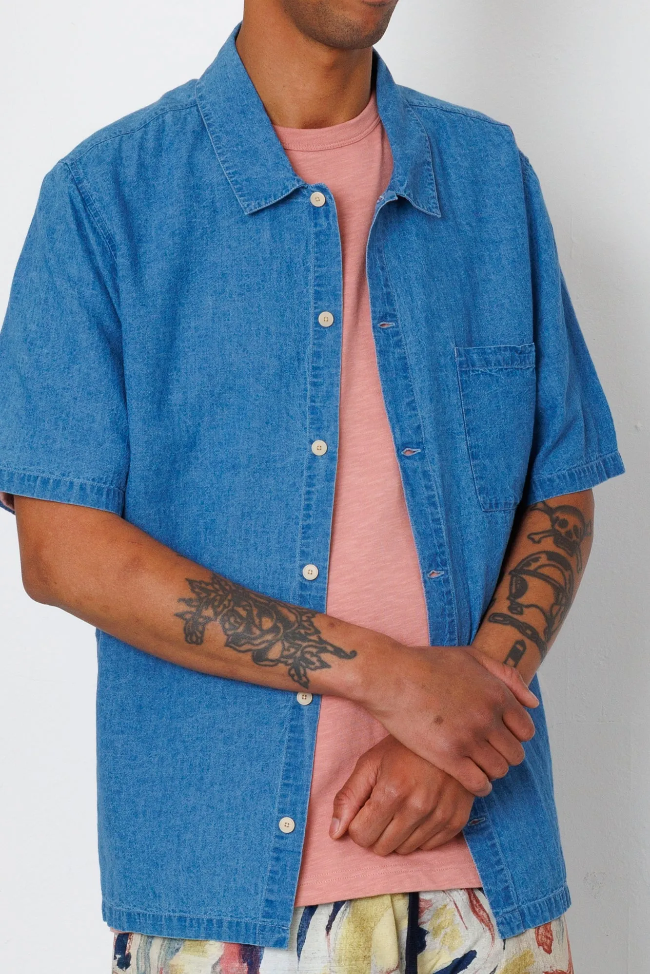 Gabe Shirt - Indigo Linen sold by Folk product image thumbnail 2