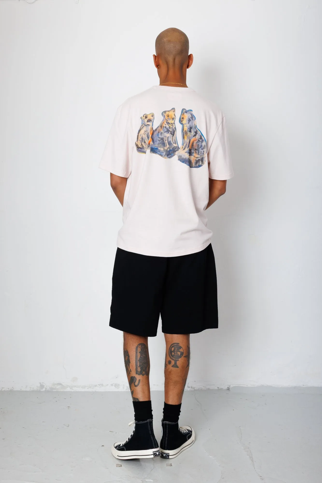 Relaxed T-Shirt - Light Pink Jungle Cat | Folk x Goss Brothers sold by Folk product image thumbnail 4