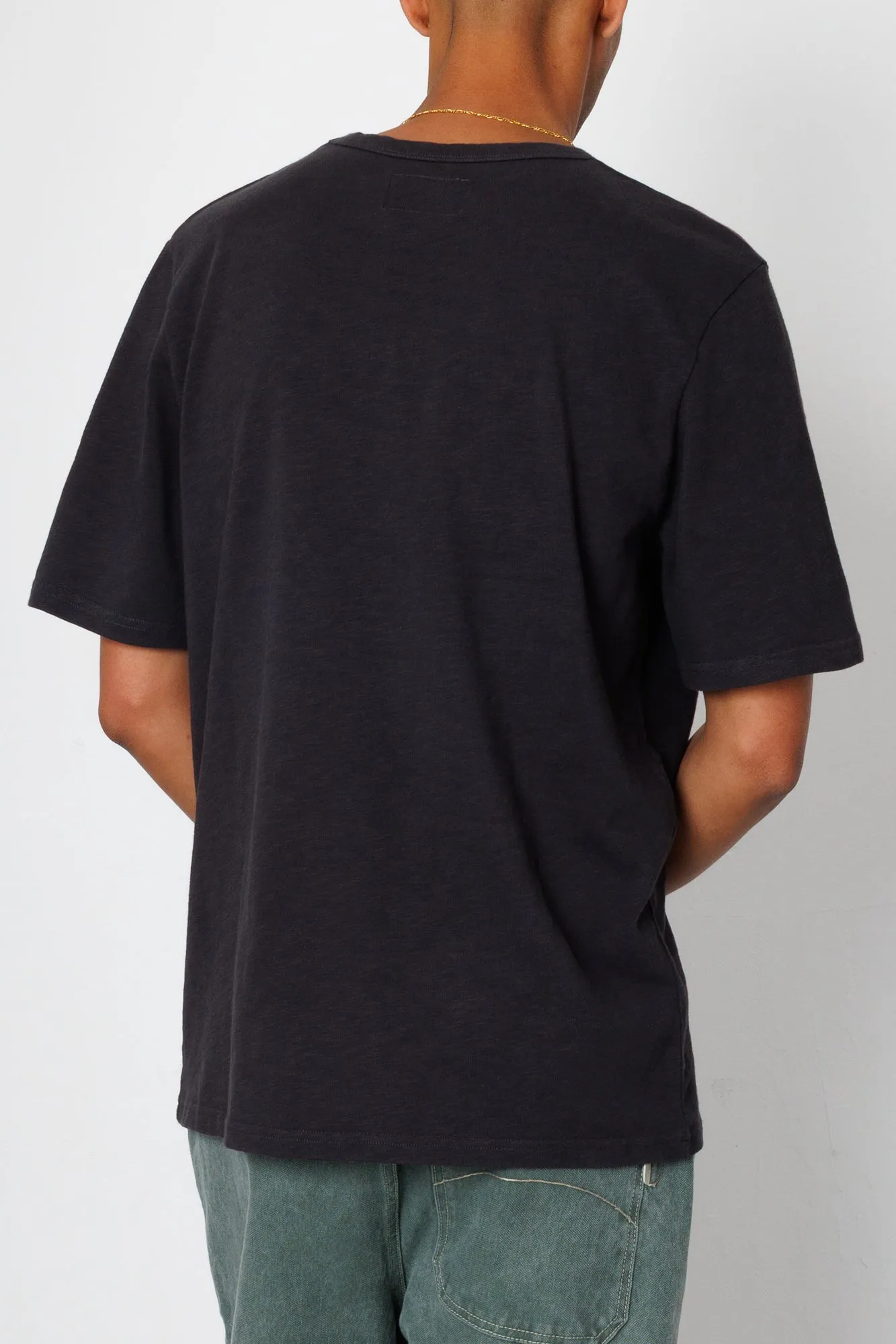 Slub Embroidery T-Shirt - Black Carousel | Folk x Goss Brothers sold by Folk product image thumbnail 3