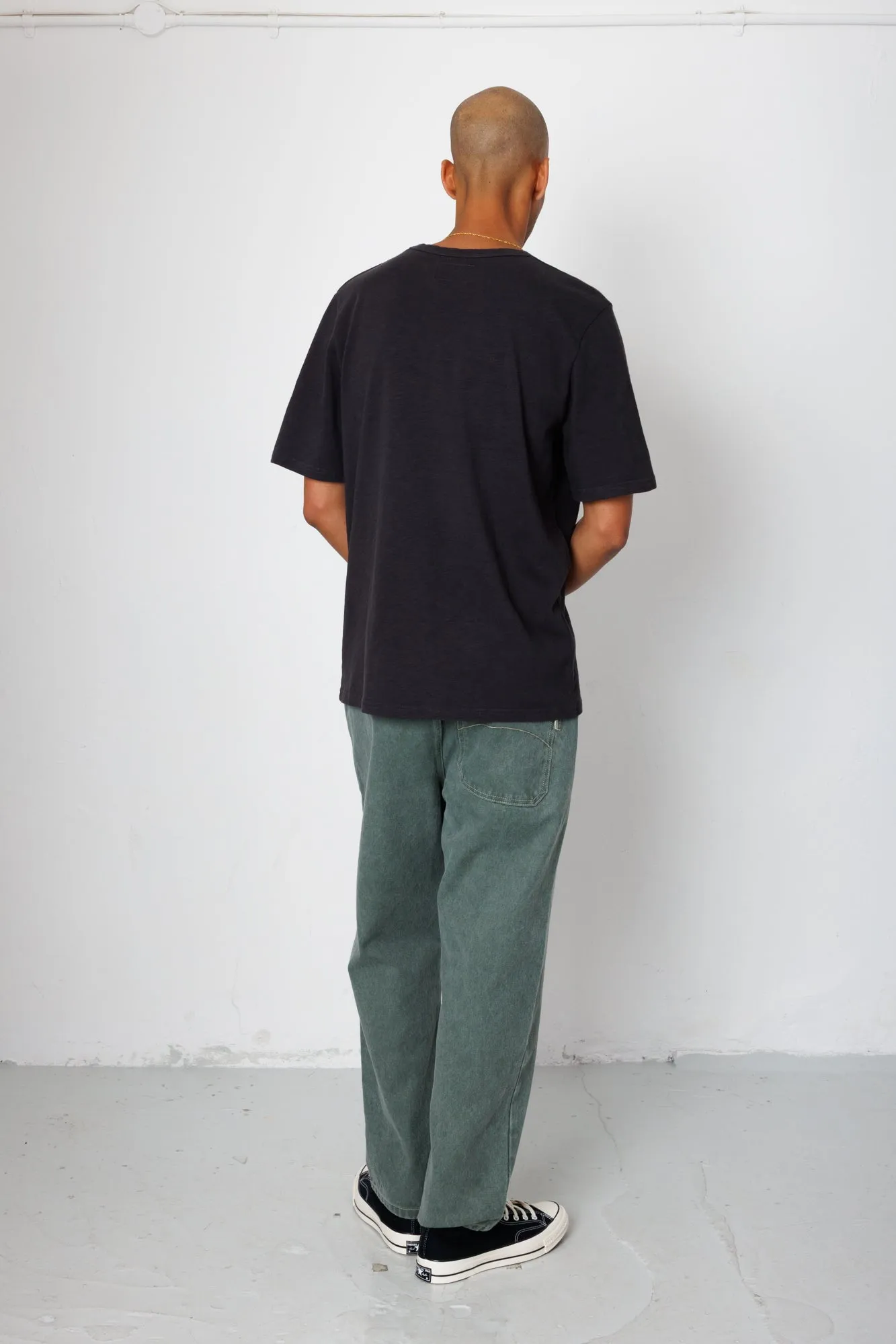 Slub Embroidery T-Shirt - Black Carousel | Folk x Goss Brothers sold by Folk product image thumbnail 4