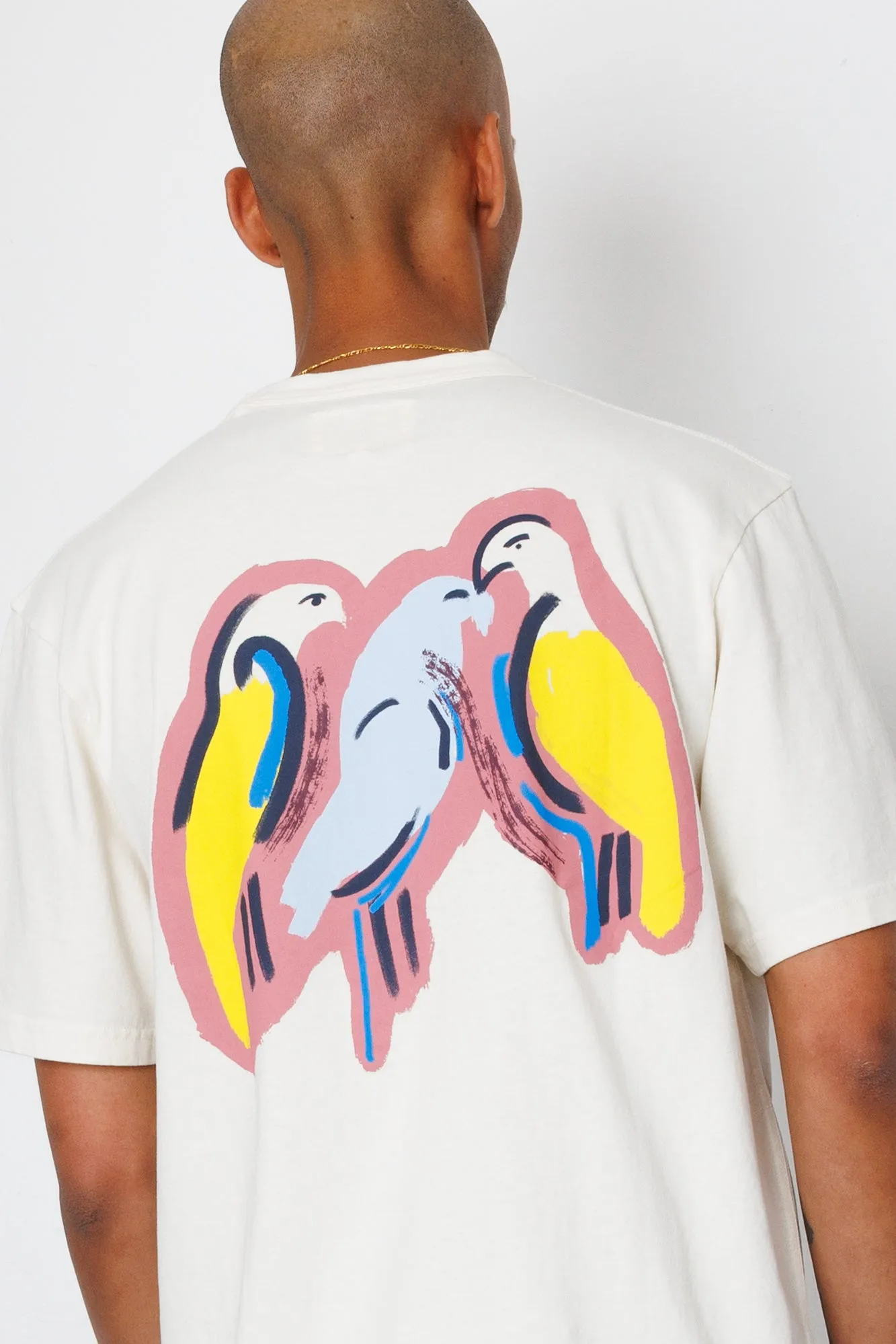 Relaxed T-Shirt - Ecru Parrot Print | Folk x Goss Brothers sold by Folk product image thumbnail 2