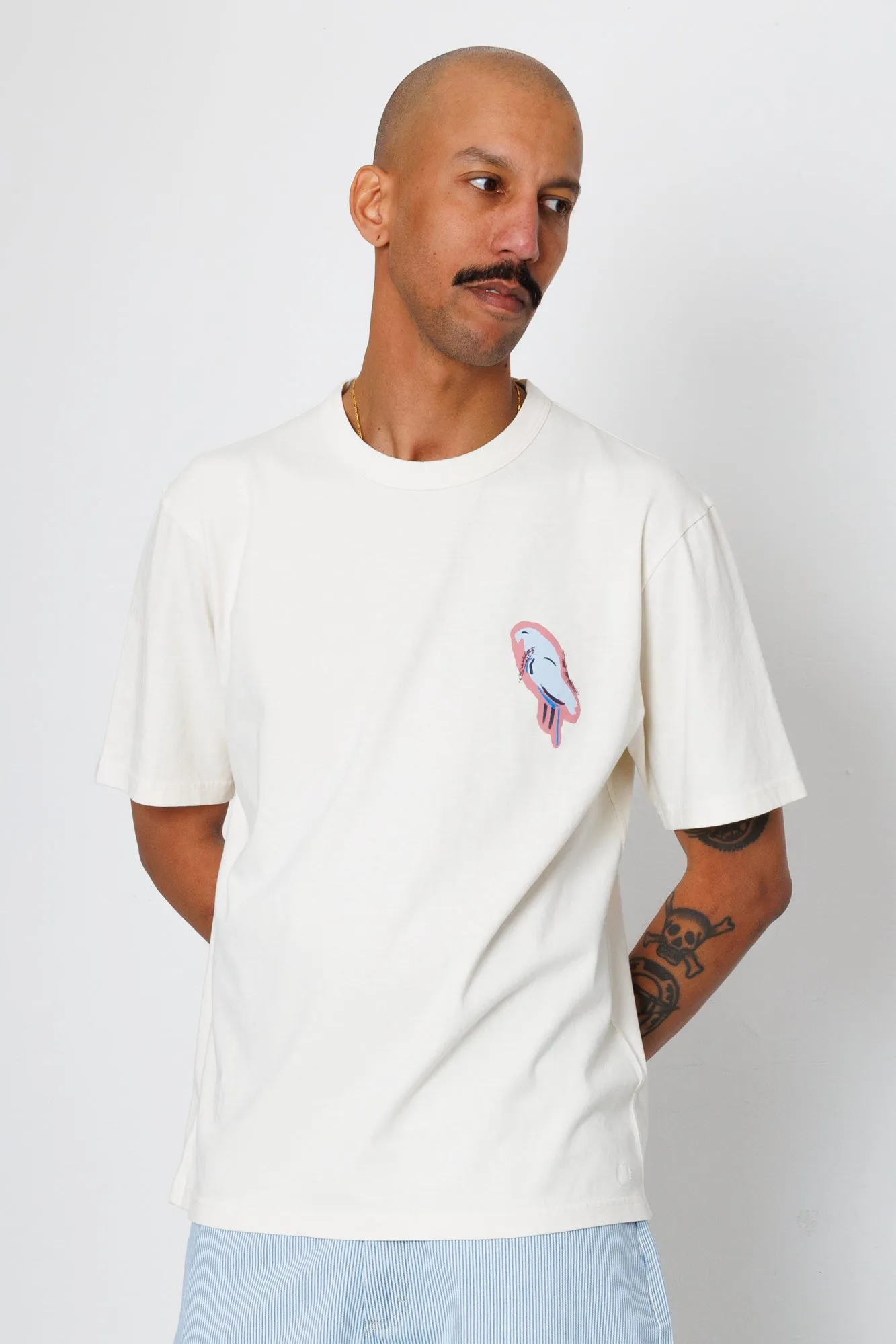 Relaxed T-Shirt - Ecru Parrot Print | Folk x Goss Brothers sold by Folk product image thumbnail 3