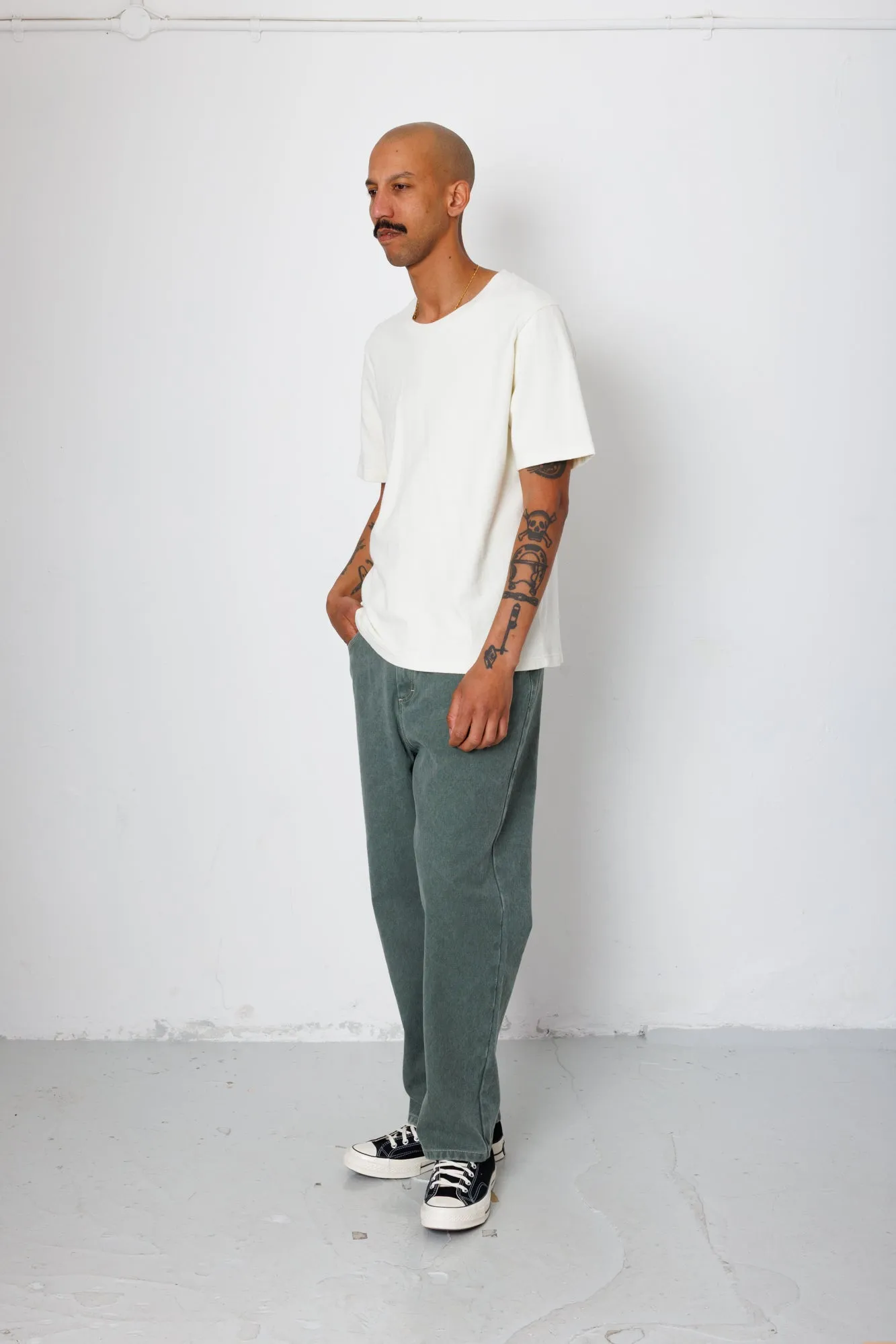 Short Sleeve Textured T-Shirt - Ecru sold by Folk product image thumbnail 4