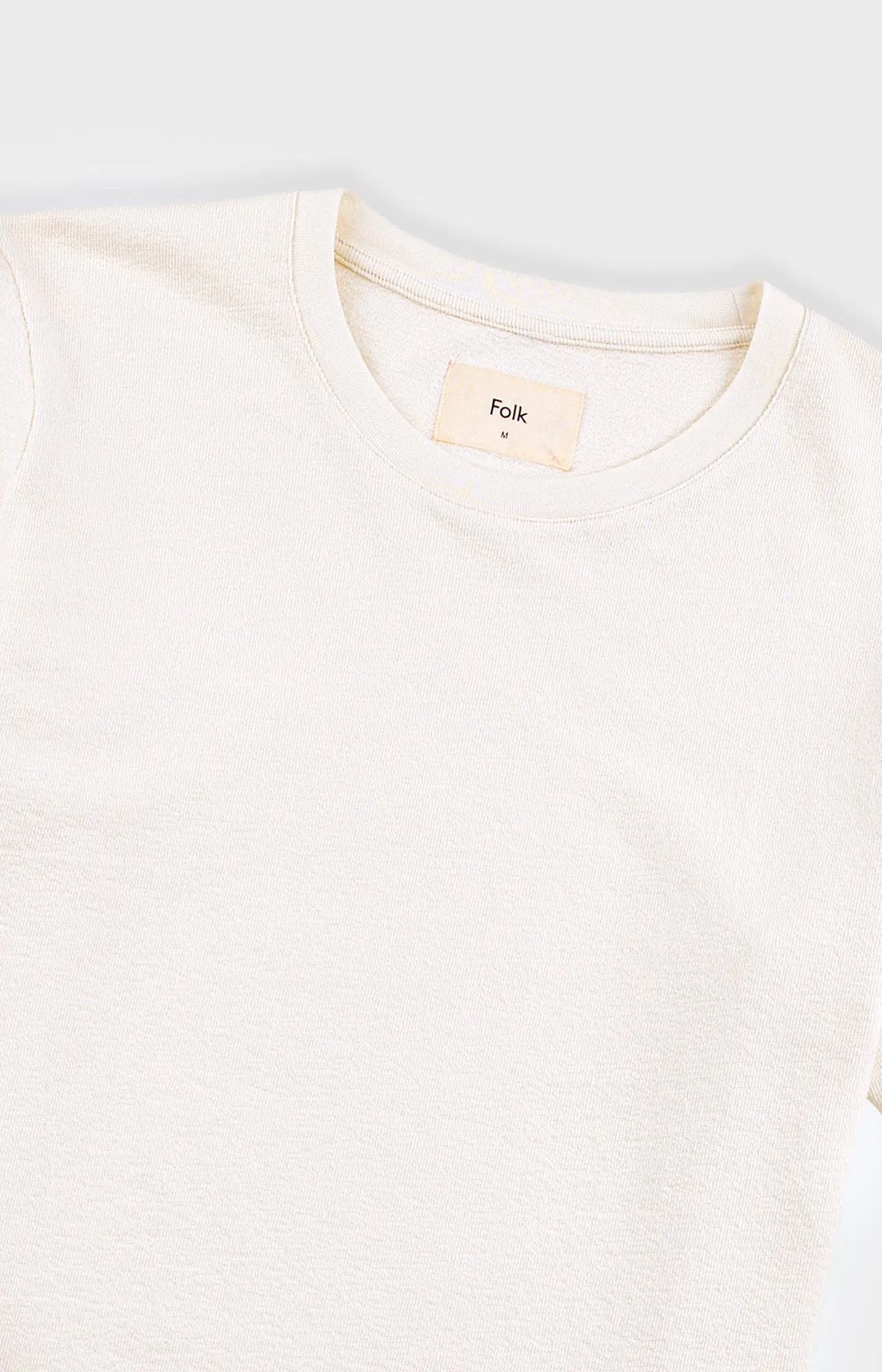 Short Sleeve Textured T-Shirt - Ecru sold by Folk product image thumbnail 5