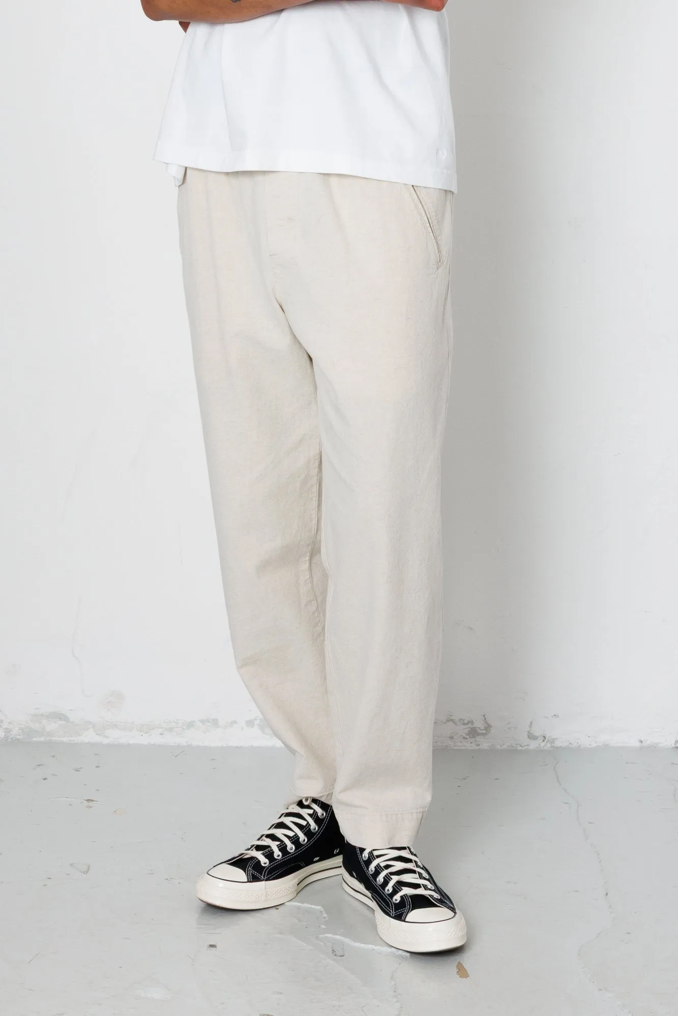Drawcord Assembly Pant - Natural Linen Cotton Canvas sold by Folk product image thumbnail 4
