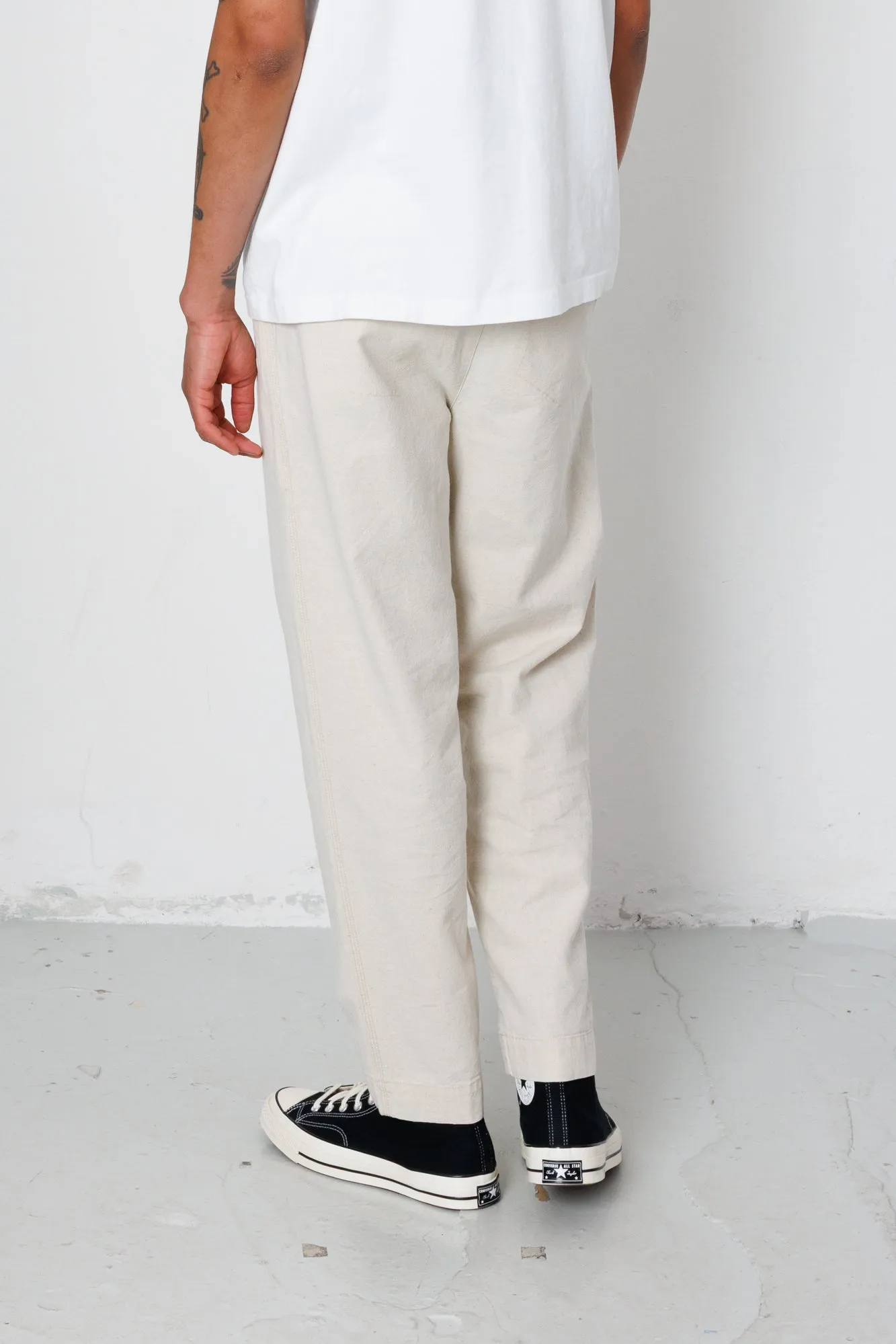 Drawcord Assembly Pant - Natural Linen Cotton Canvas sold by Folk product image thumbnail 5