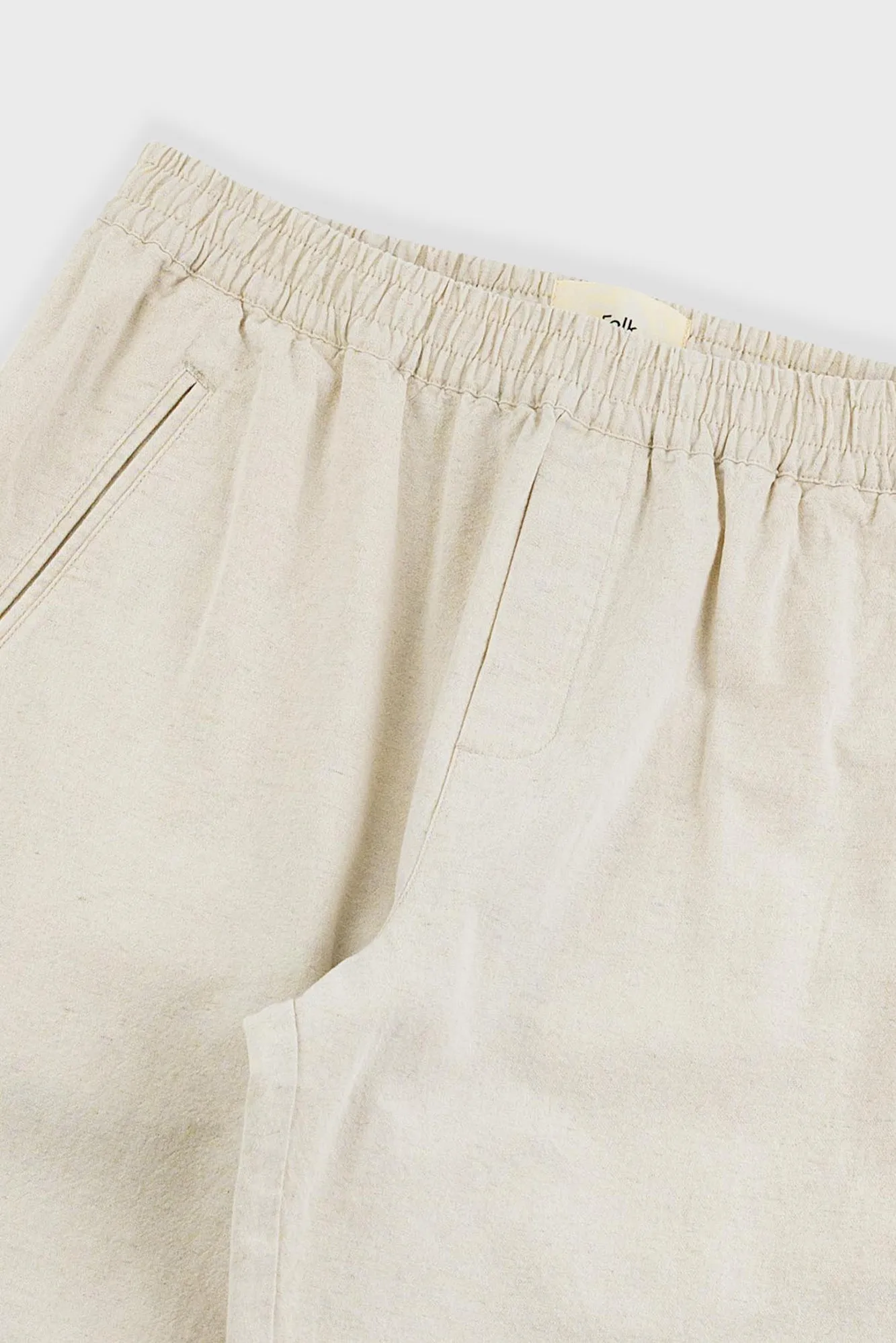 Drawcord Assembly Pant - Natural Linen Cotton Canvas sold by Folk product image thumbnail 3