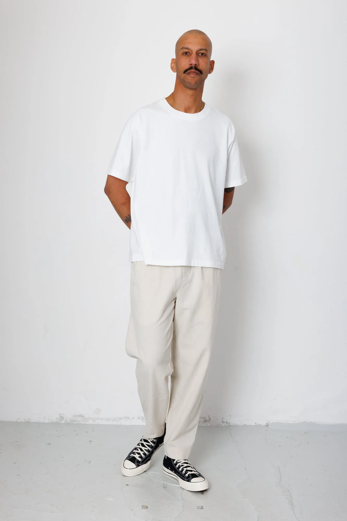 Drawcord Assembly Pant - Natural Linen Cotton Canvas sold by Folk product image thumbnail 2