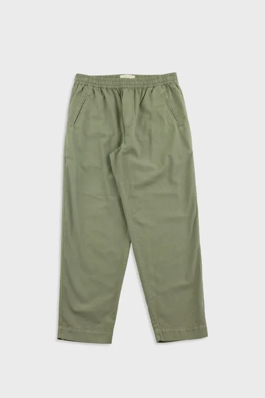 Drawcord Assembly Pant - Light Sage Mini Stripe made by Folk