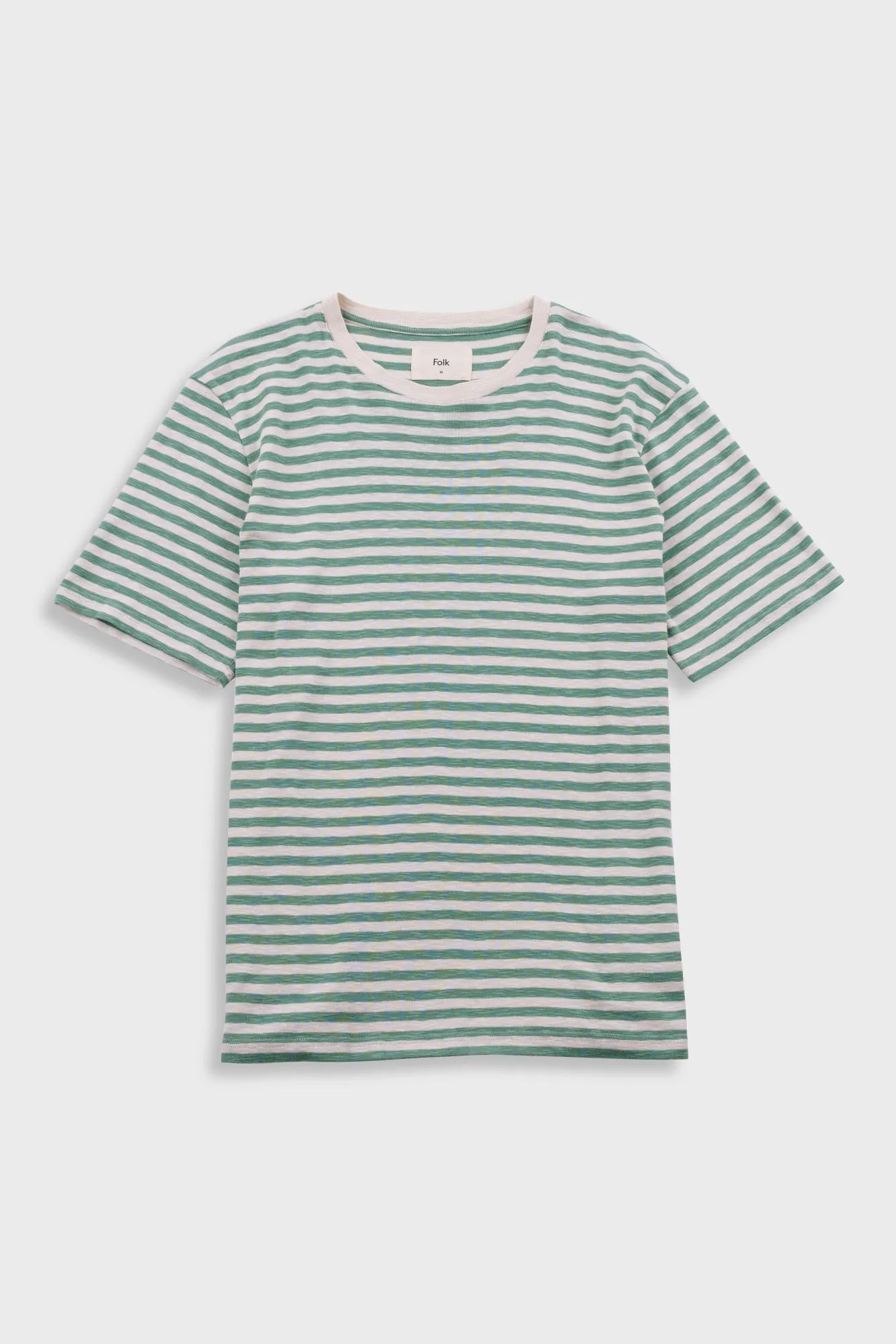 Classic Striped T-Shirt - Soft Green / Ecru sold by Folk