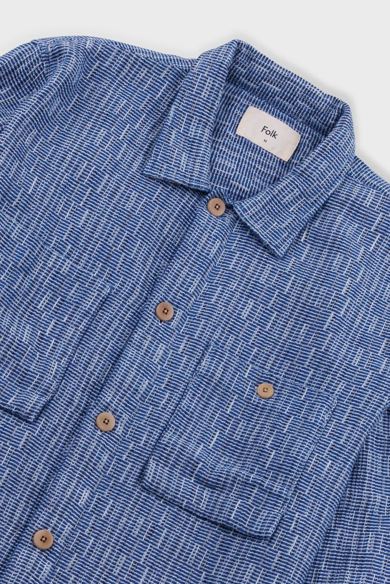 Patch Overshirt - Blue Basketweave sold by Folk product image thumbnail 2