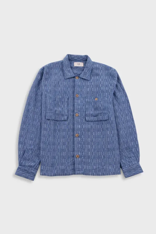 Patch Overshirt - Blue Basketweave made by Folk