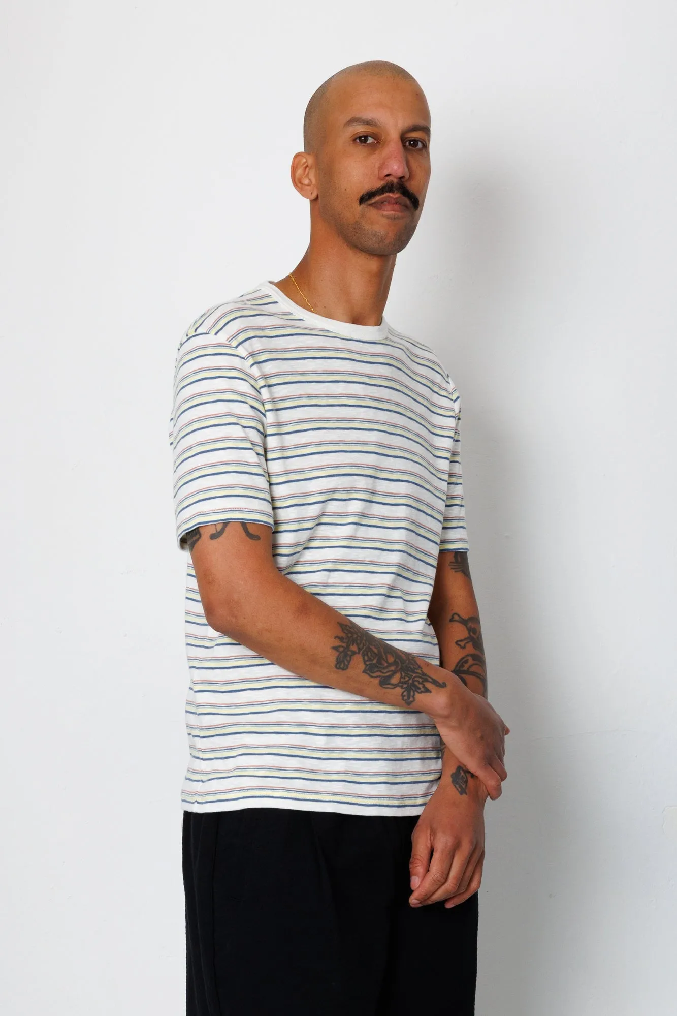 Multistripe T-Shirt - Ecru Paradiso Stripe sold by Folk product image thumbnail 3