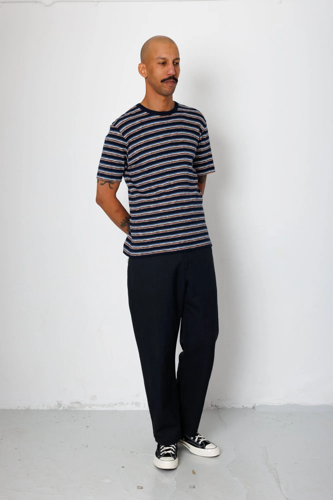 Multistripe T-Shirt - Blue Jungle Cat Stripe sold by Folk product image thumbnail 2