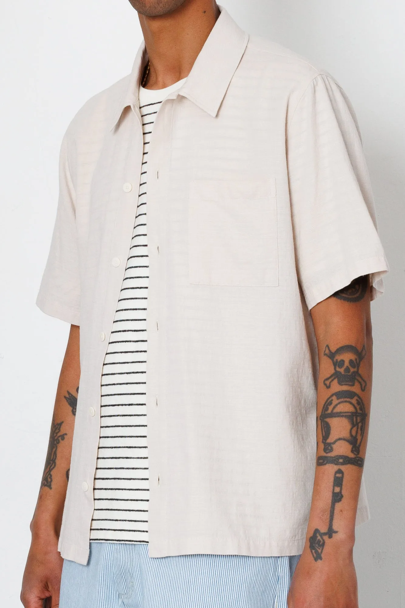 Gabe Shirt - Stone sold by Folk product image thumbnail 5