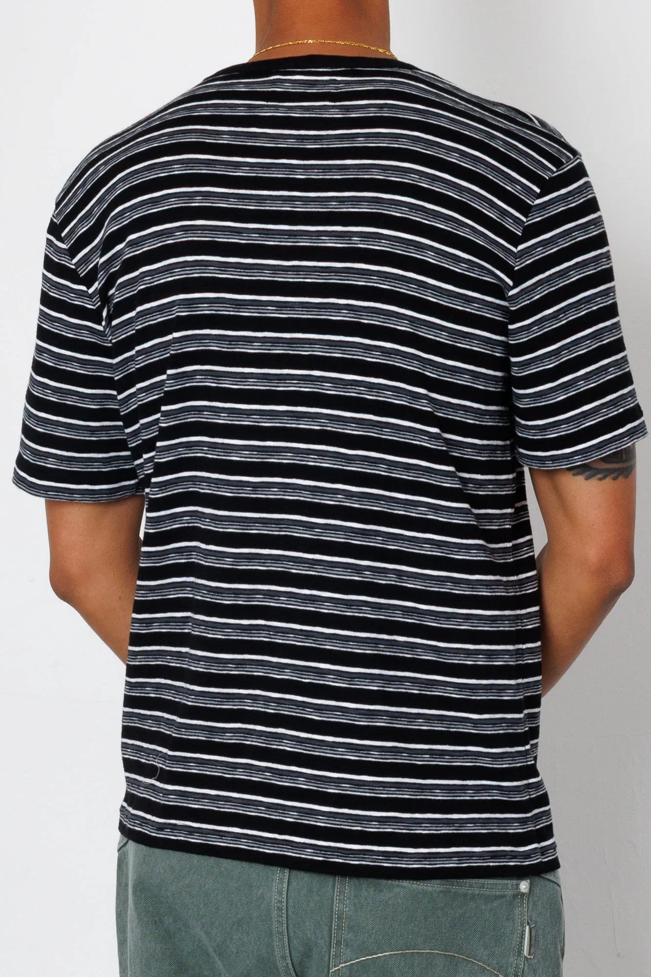 Multistripe T-Shirt - Black Comet Stripe sold by Folk product image thumbnail 5