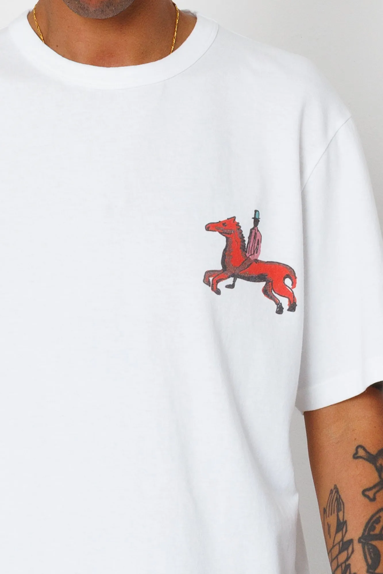 Relaxed T-Shirt - White Carousel | Folk x Goss Brothers sold by Folk product image thumbnail 4